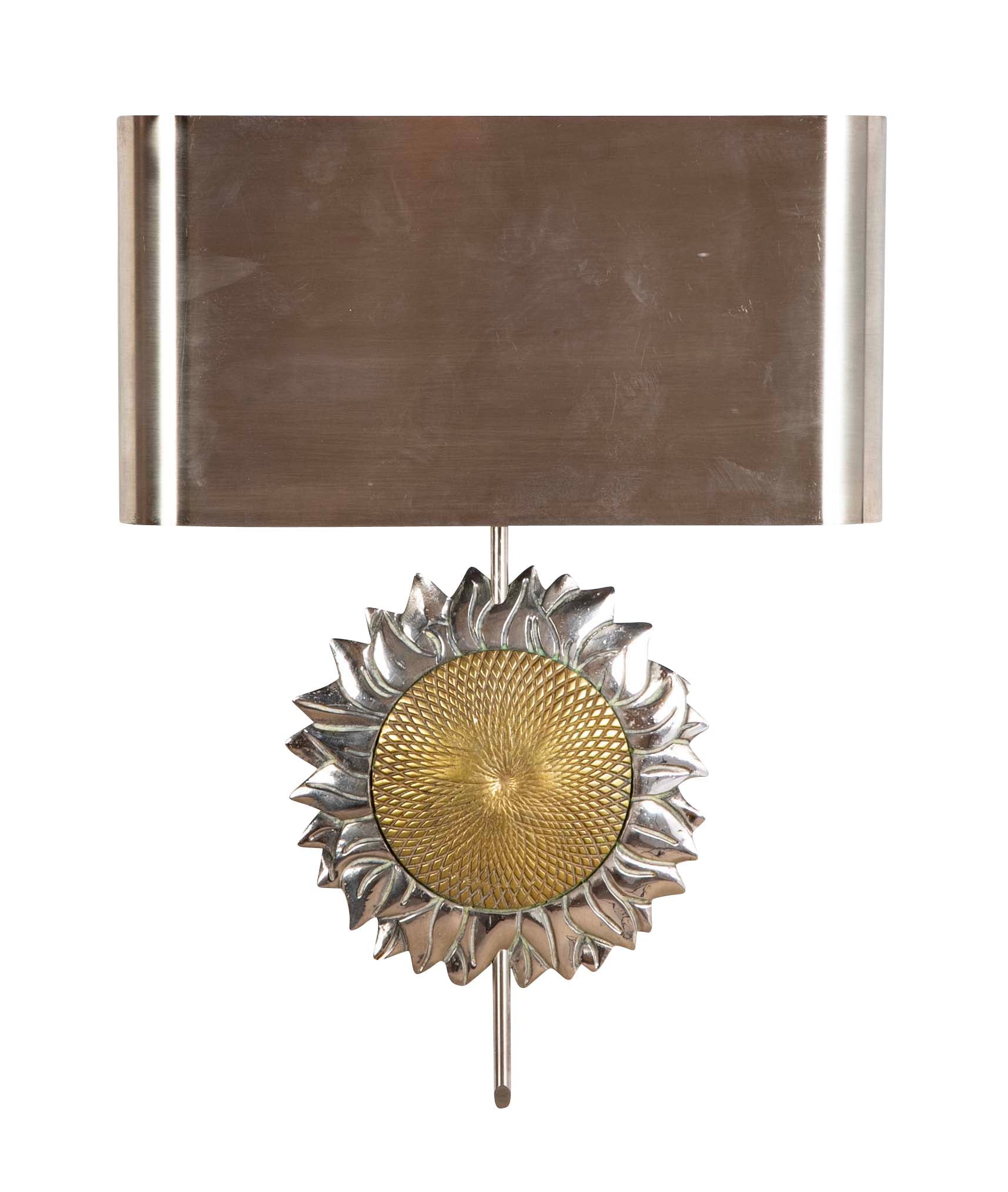Pair of Mid-Century Maison Charles Sunflower Sconces