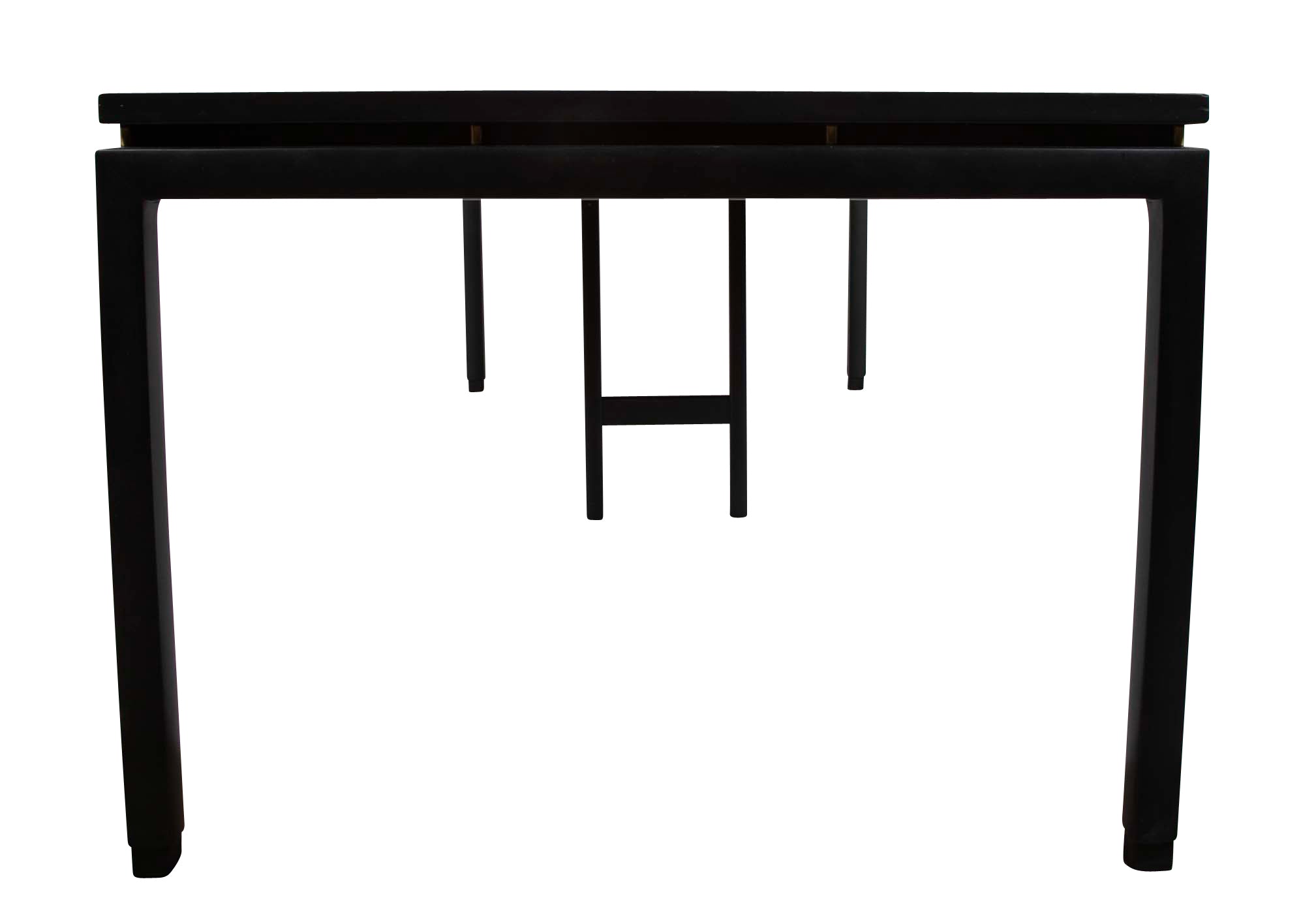 Michael Taylor Black Lacquer & Birch Dining Table for Baker