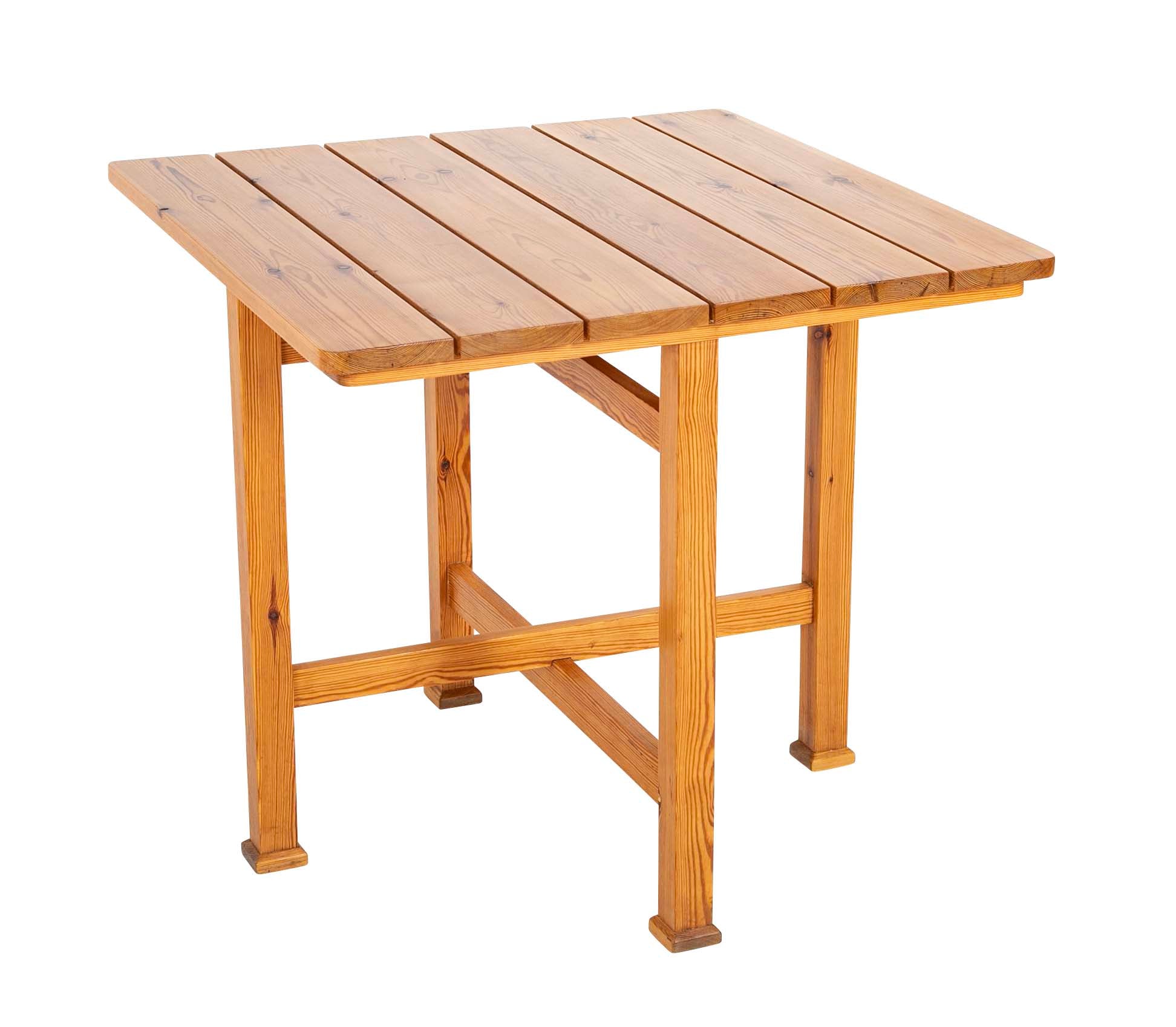 A Square Pine Cafe Table by N.P. Olsen