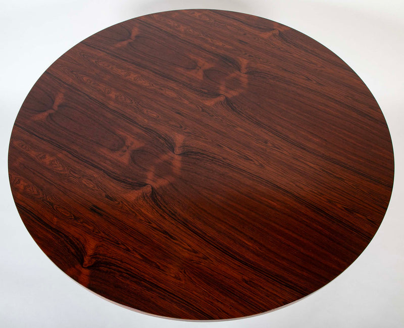 Round Center Table with Ringed Center Column by Carlo di Carli