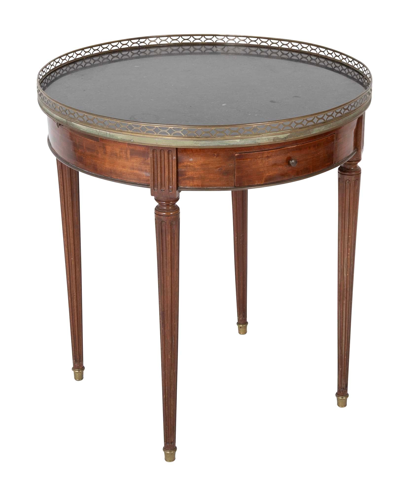Late 19th Century Baltic Mahogany Marble Top Gueridon Table