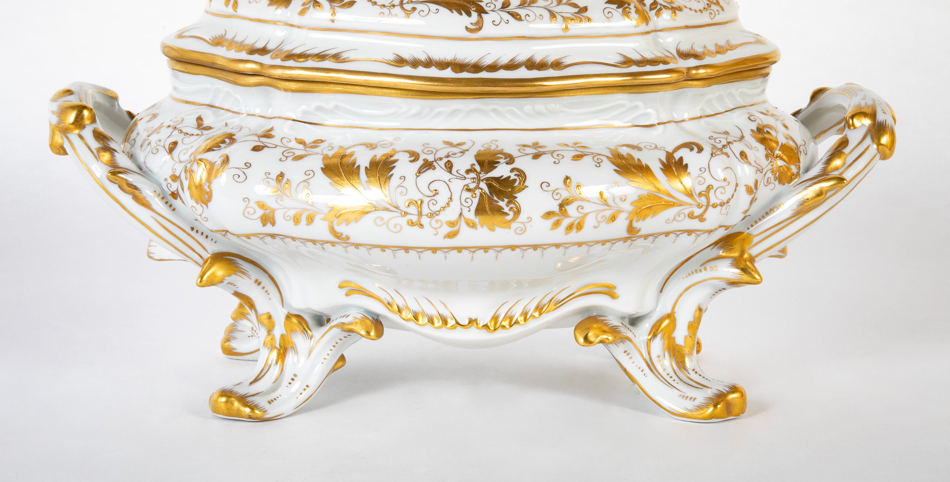 Le Tallec French Porcelain Covered Tureen in the Baroque Style