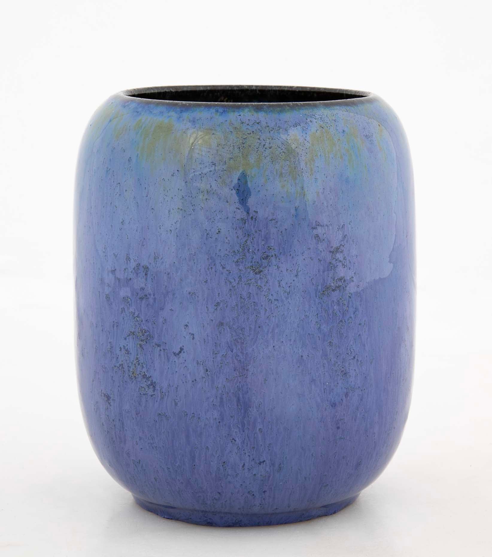 Fulper Art Pottery Blue Glazed Ceramic Vase