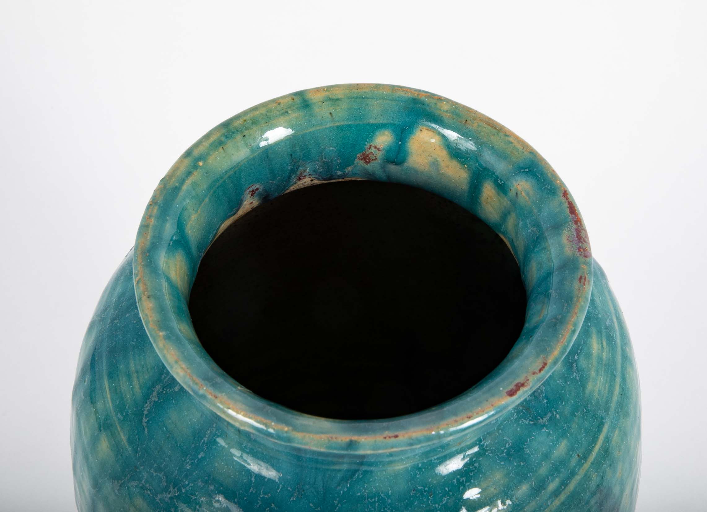 Baluster Form Pewabic Pottery Vase with Vibrant Iridescent Glaze