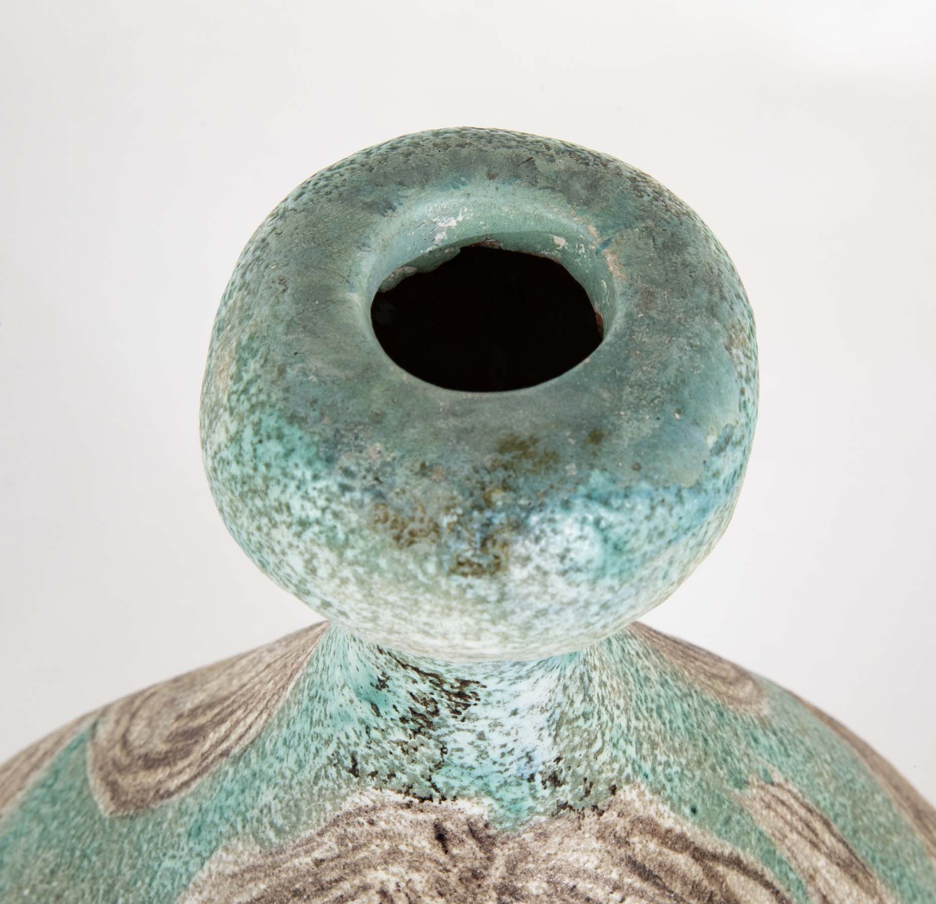"Ronde de Jeunes Femmes, 1956" Pyriform Ceramic Vase by Marcello Fantoni