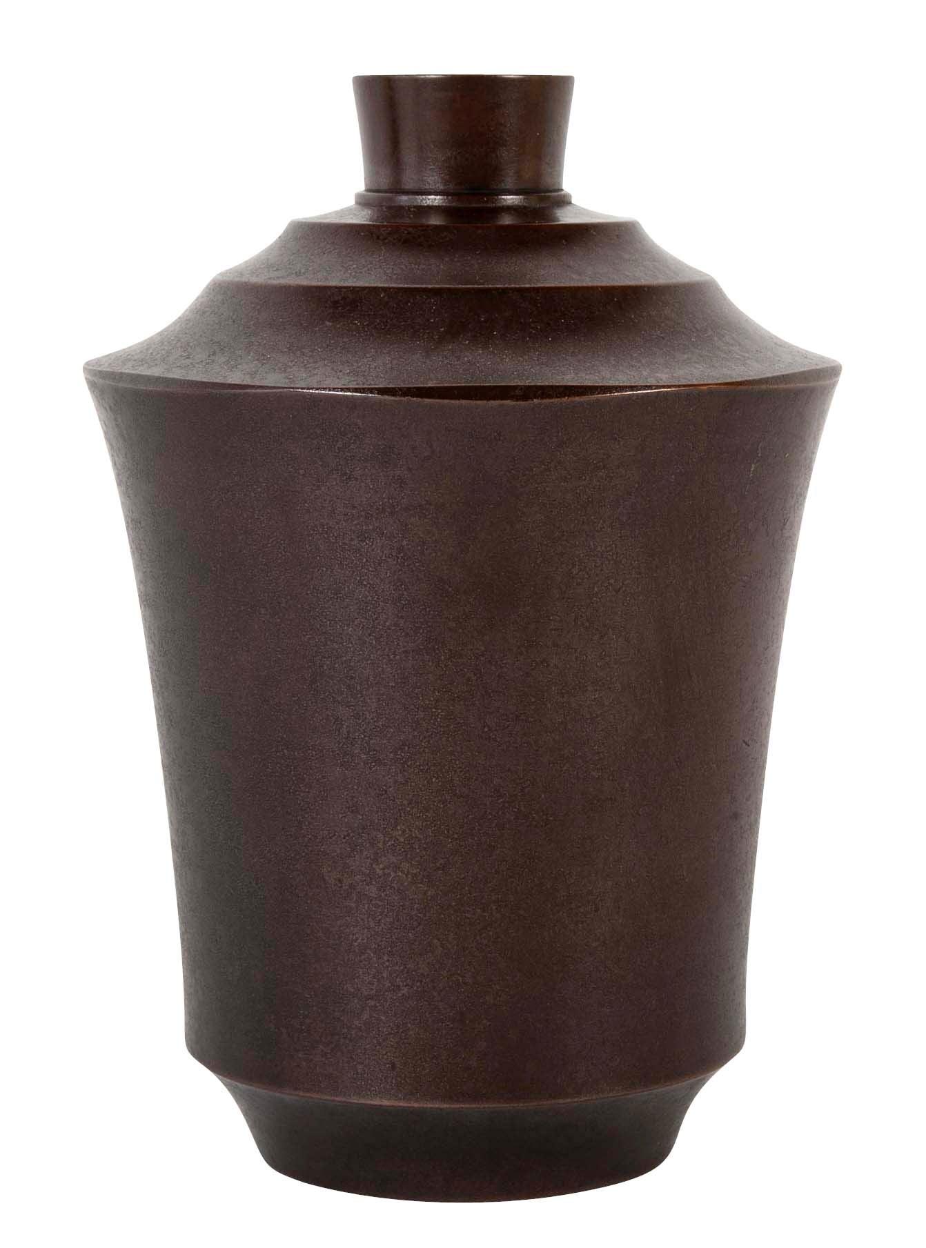 A Bronze Flower Vase by Japanese Artist Kanamori Eiichi