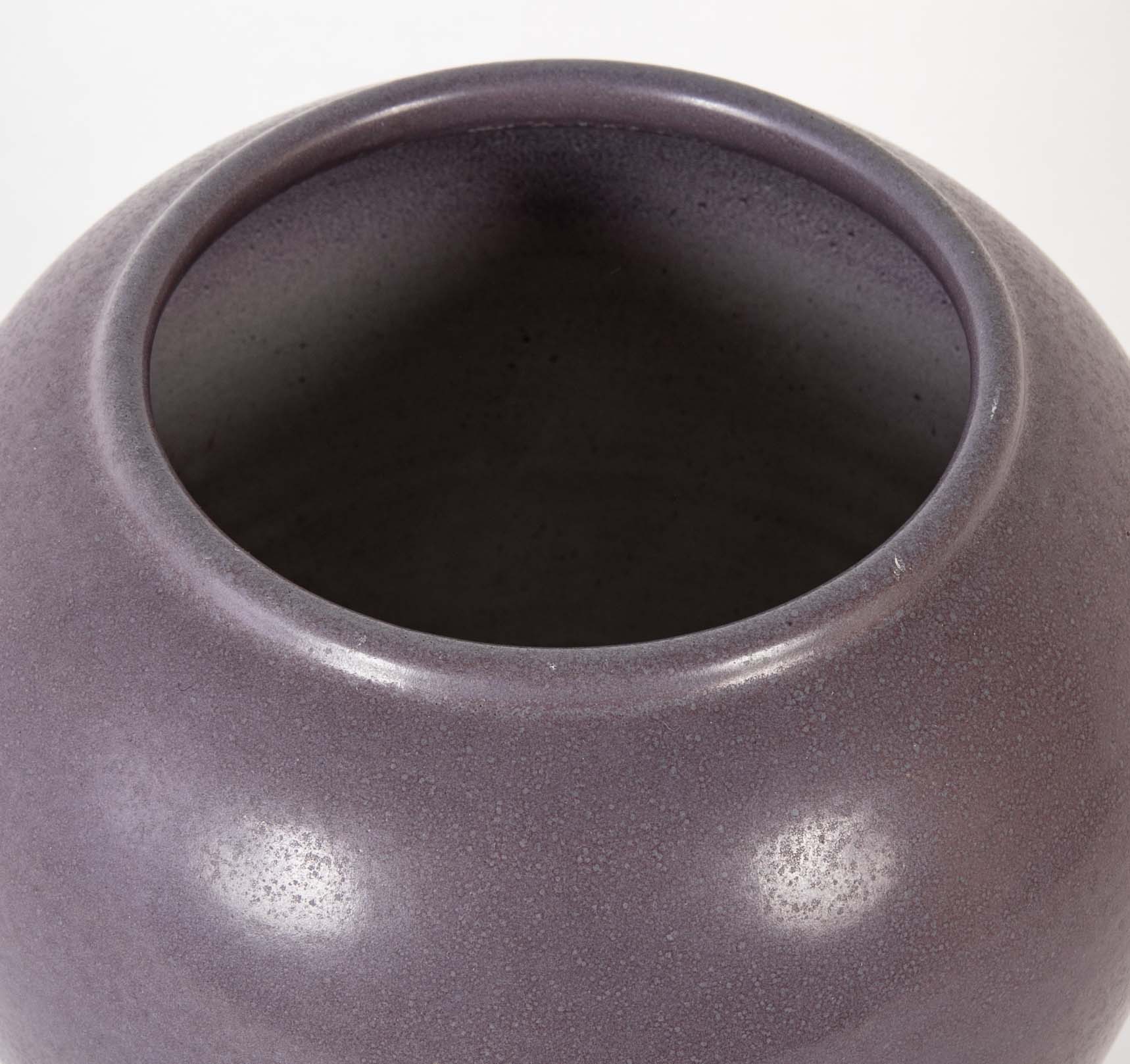 Marblehead Pottery Lavender Glazed Ovoid Pottery Vase