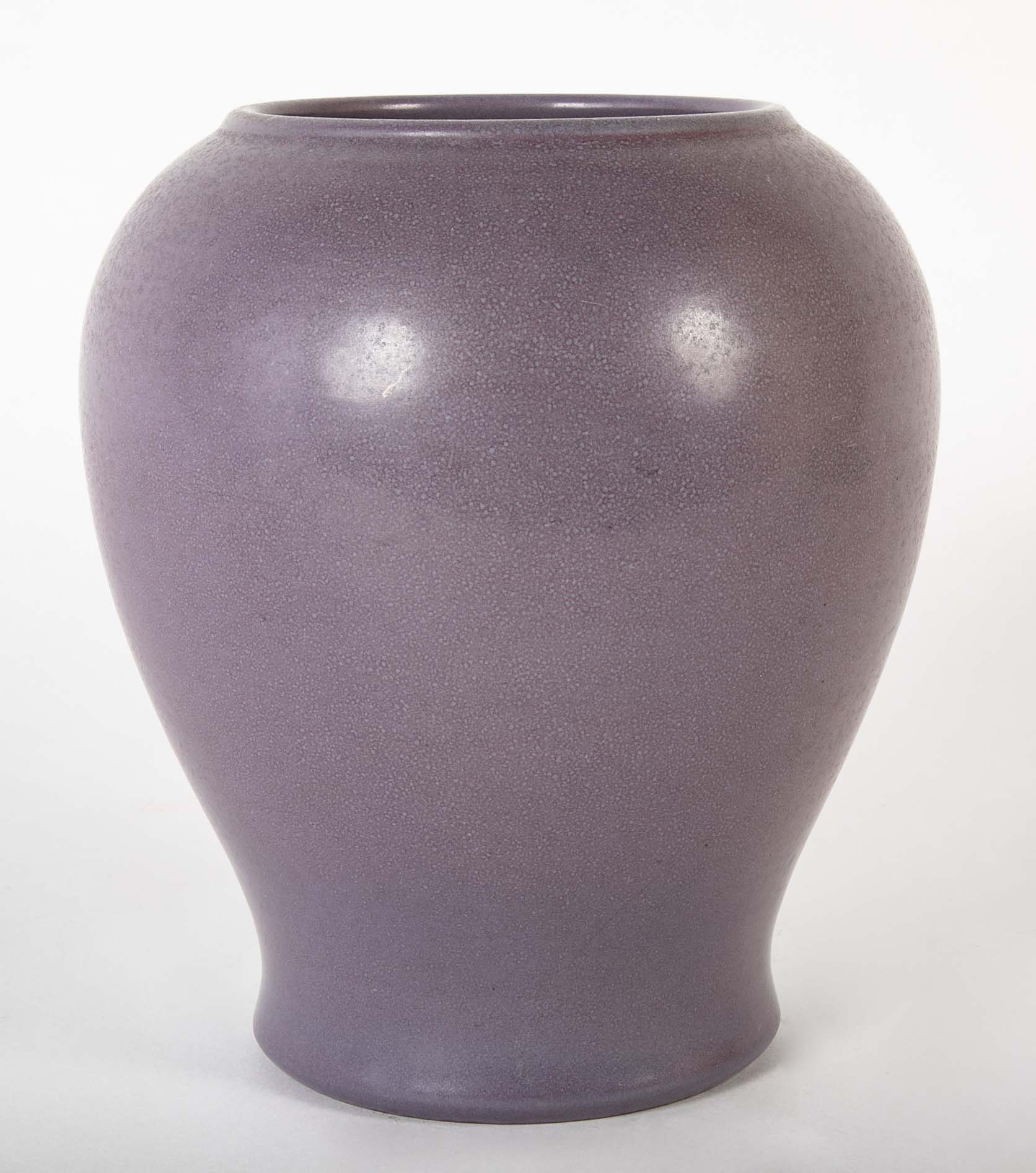 Marblehead Pottery Lavender Glazed Ovoid Pottery Vase