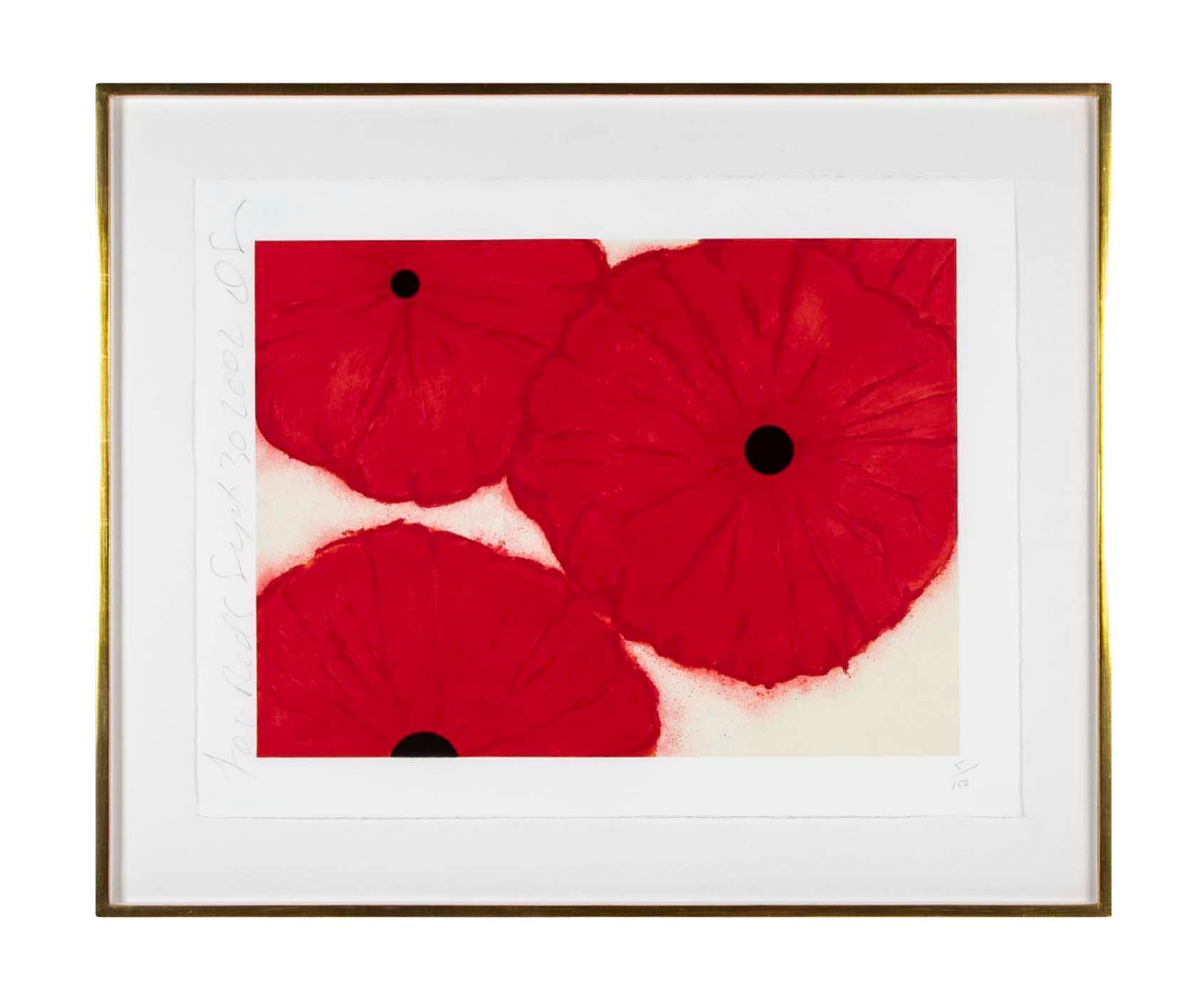 "4 Reds, 2002" Screen Print in Colors by Donald Sultan 5/150