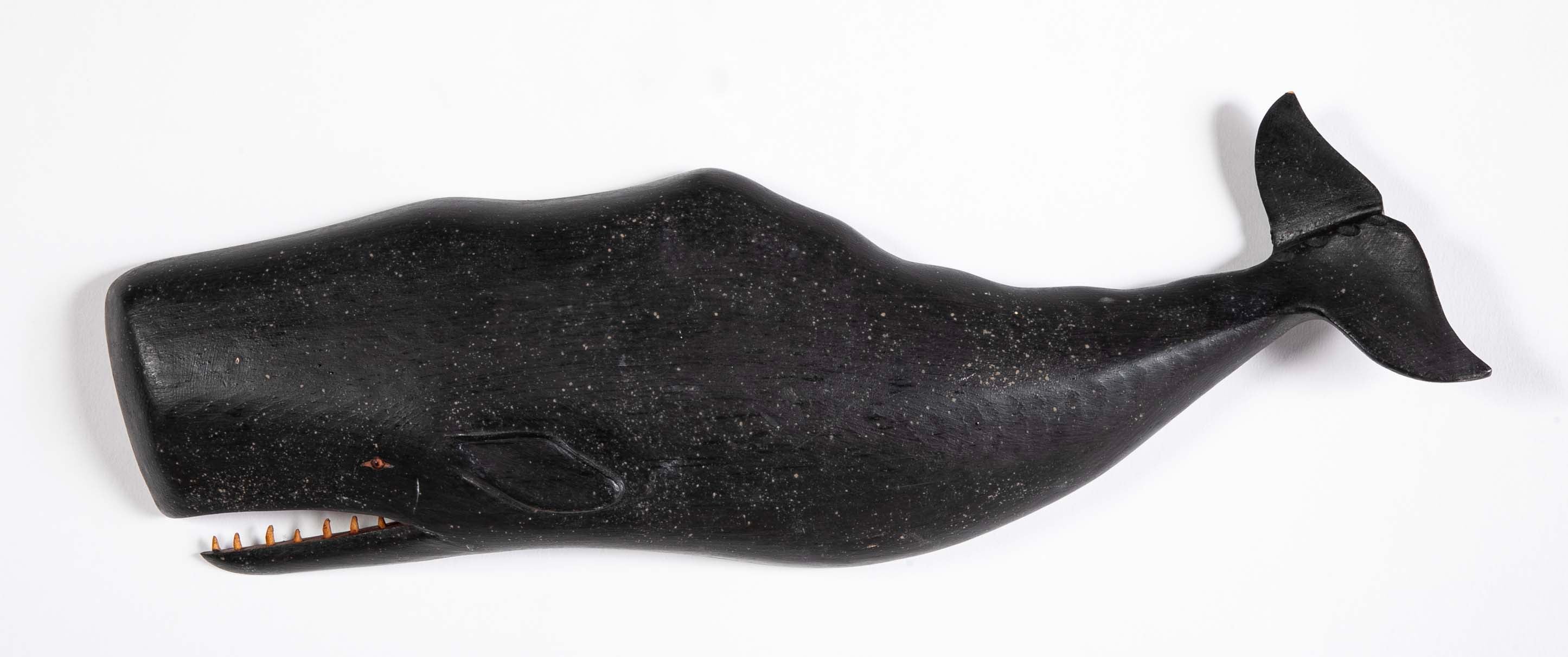 Carved & Painted Wood Sperm Whale by Clark G. Voorhees, Jr.
