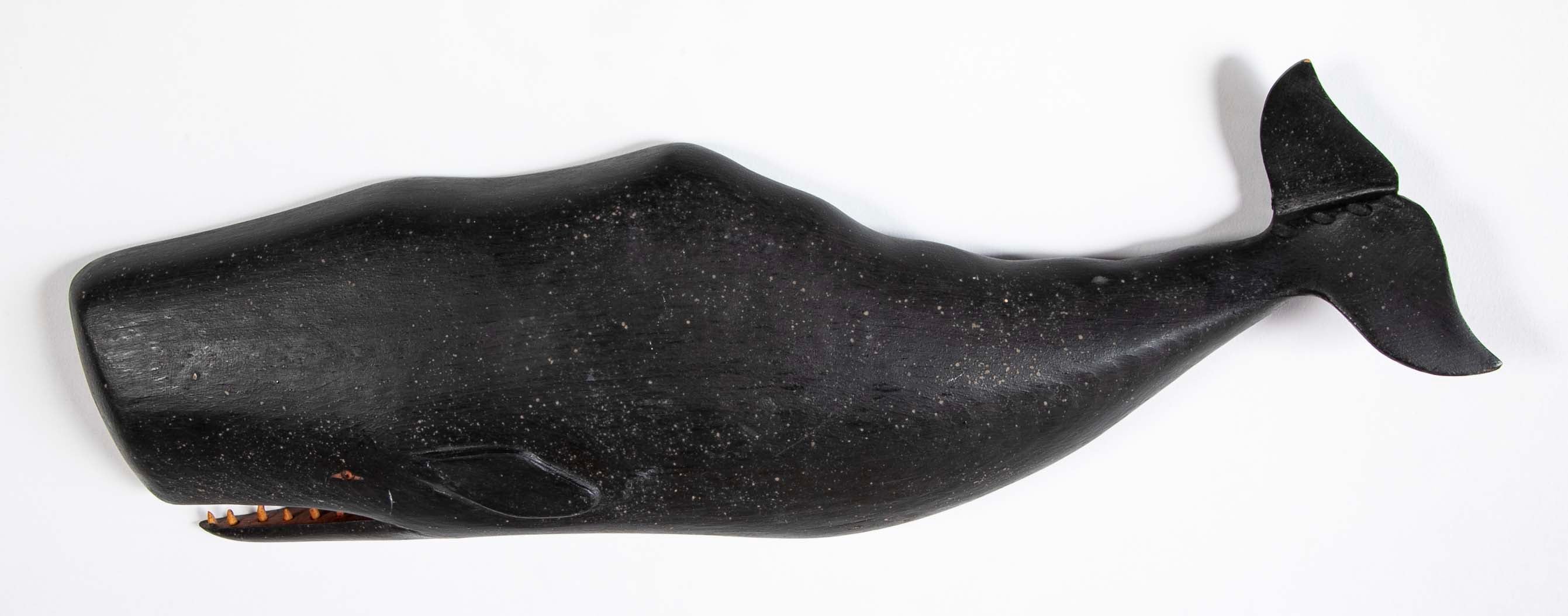 Carved & Painted Wood Sperm Whale by Clark G. Voorhees, Jr.