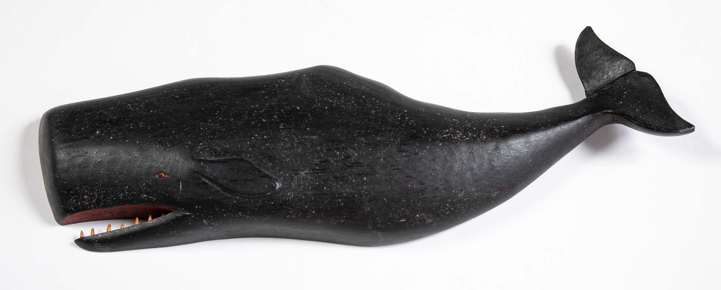 Carved & Painted Wood Sperm Whale by Clark G. Voorhees, Jr.