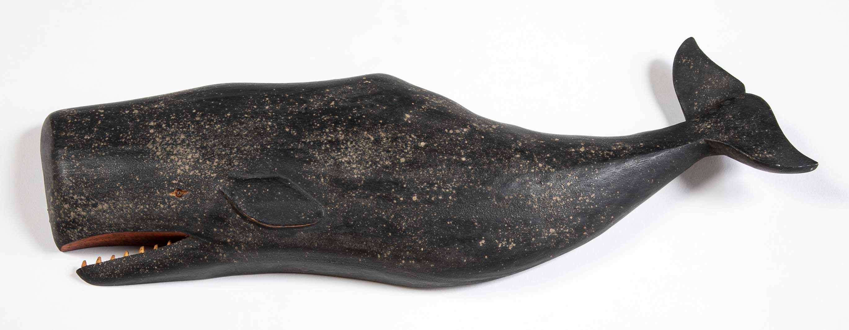 Carved & Painted Wood Sperm Whale by Clark G. Voorhees, Jr.
