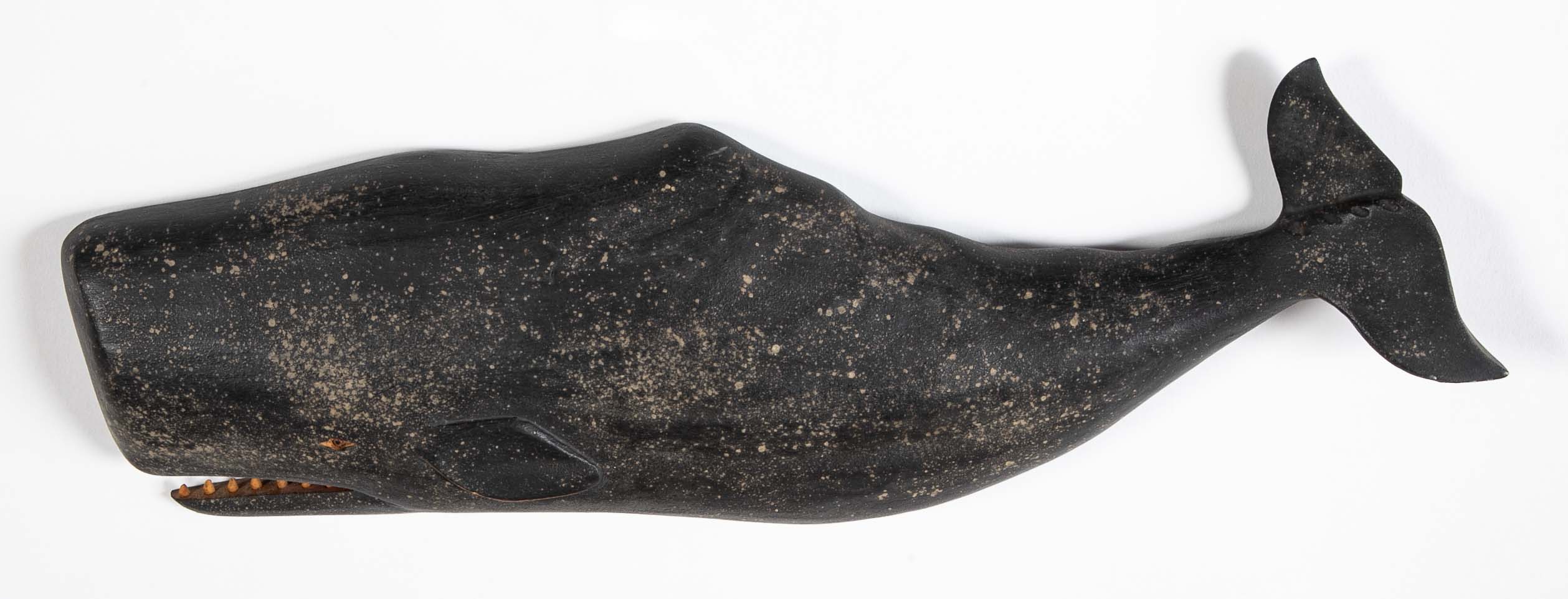 Carved & Painted Wood Sperm Whale by Clark G. Voorhees, Jr.
