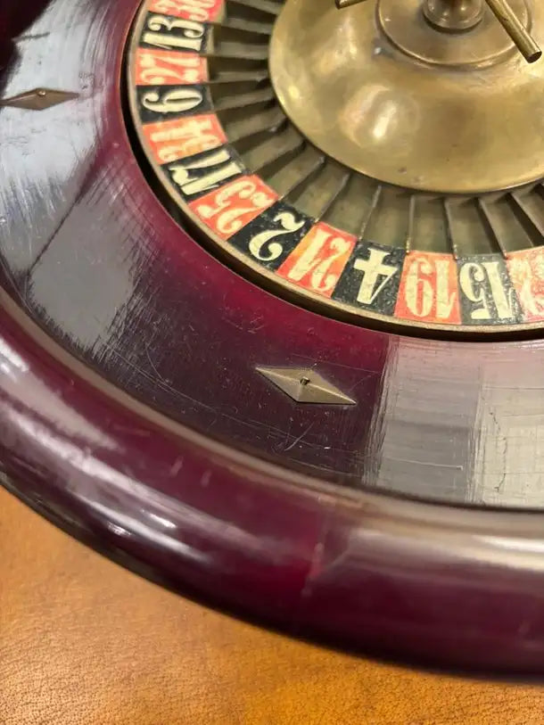 19th Century Continental Roulette Wheel with Lacquered Finish