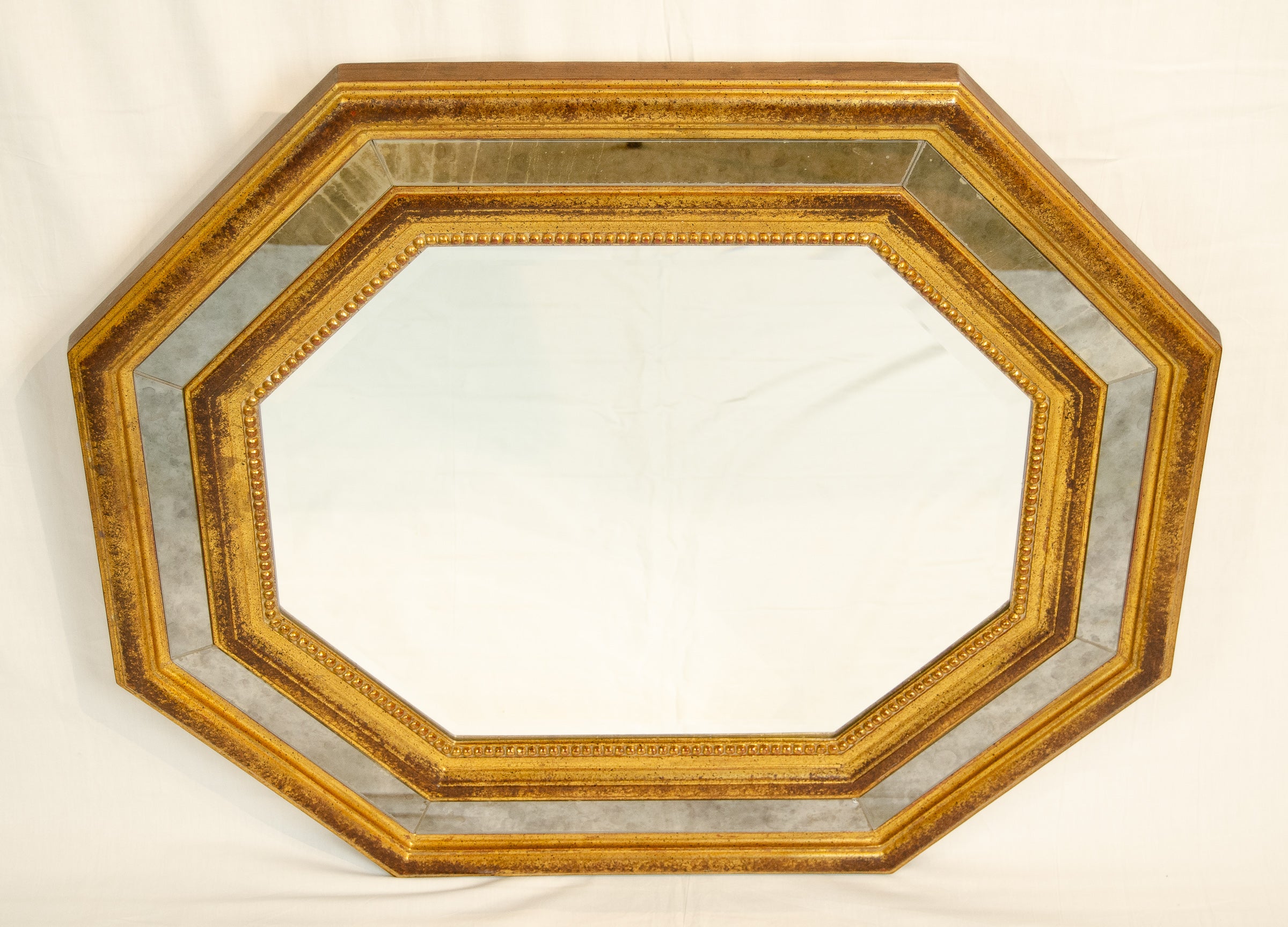 Gilt Octagonal Hollywood Regency Mirror