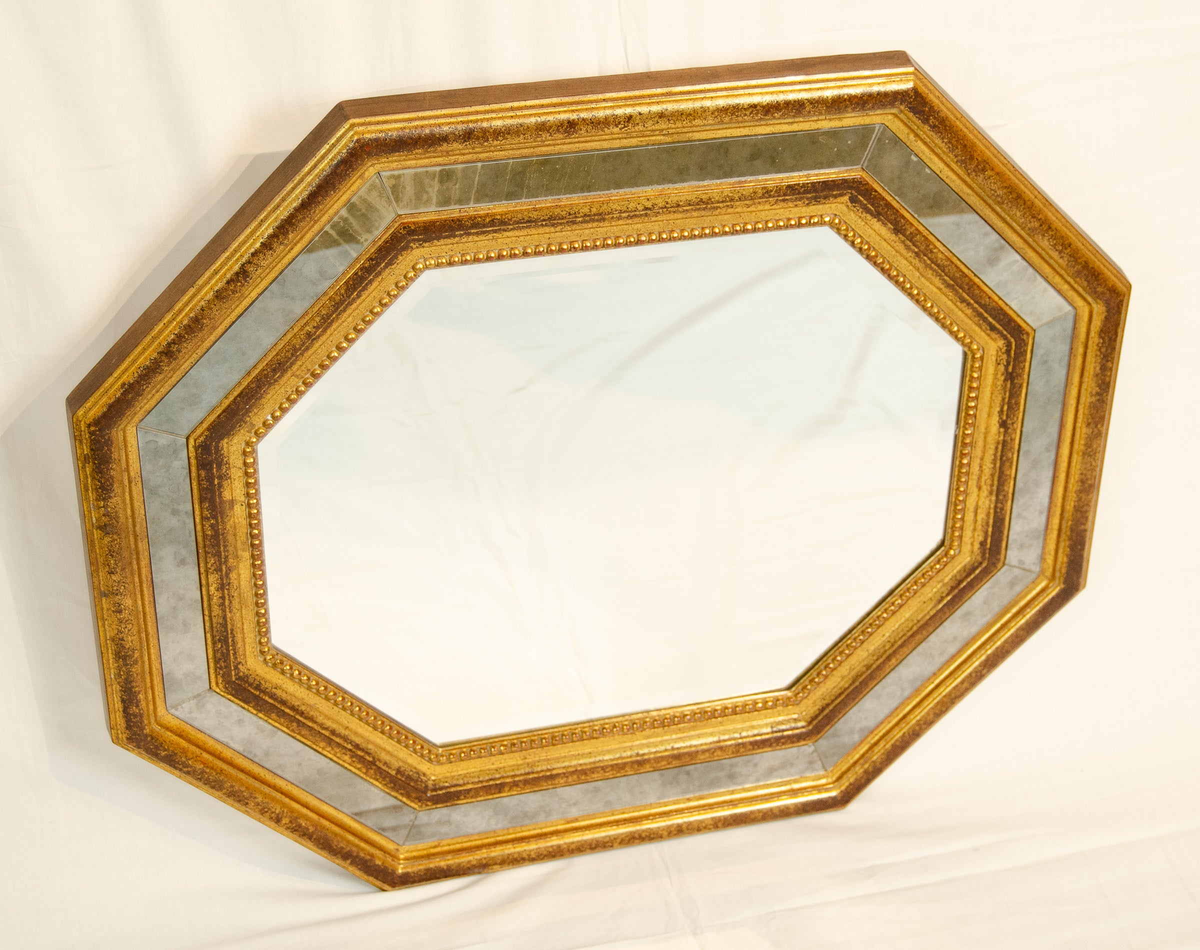 Gilt Octagonal Hollywood Regency Mirror