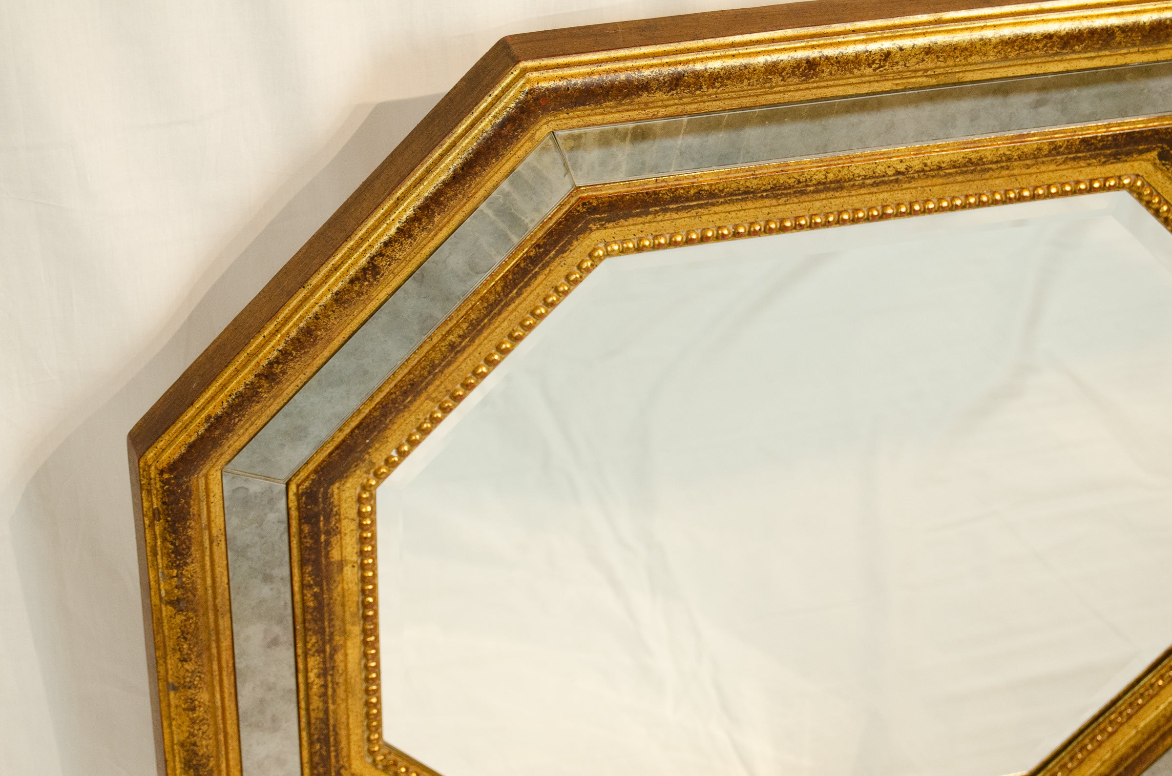 Gilt Octagonal Hollywood Regency Mirror