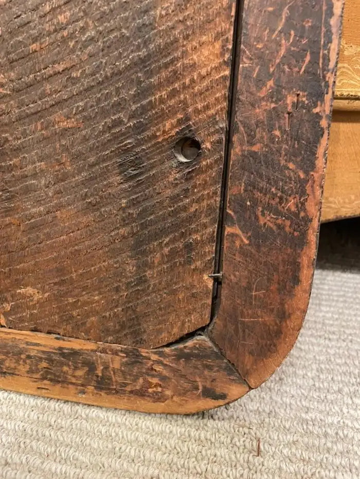 17th Century English Walnut Mirror with Original Glass, Small Scale