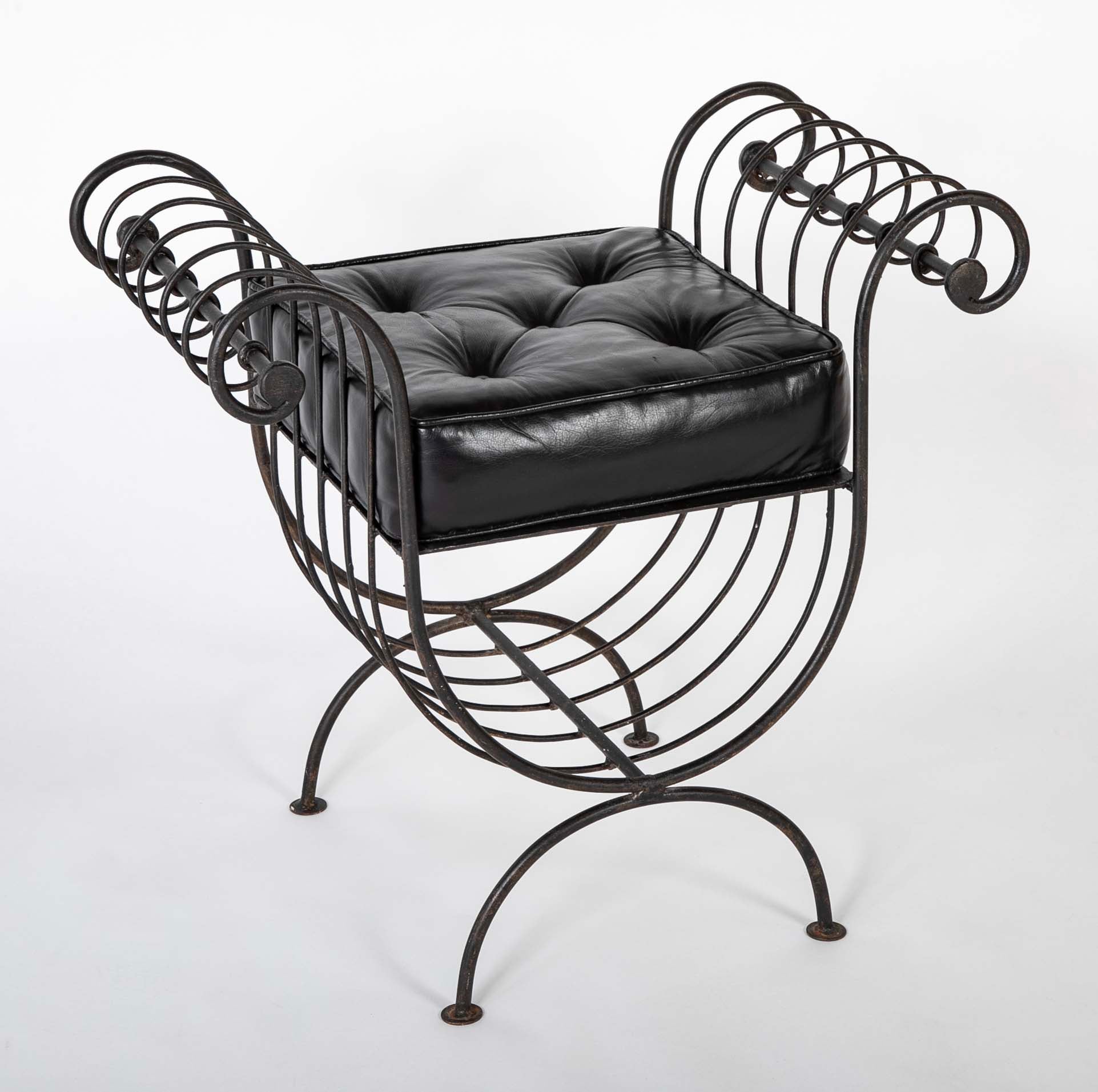 Mid-Century French Iron Bench in the Style of Rene Prou