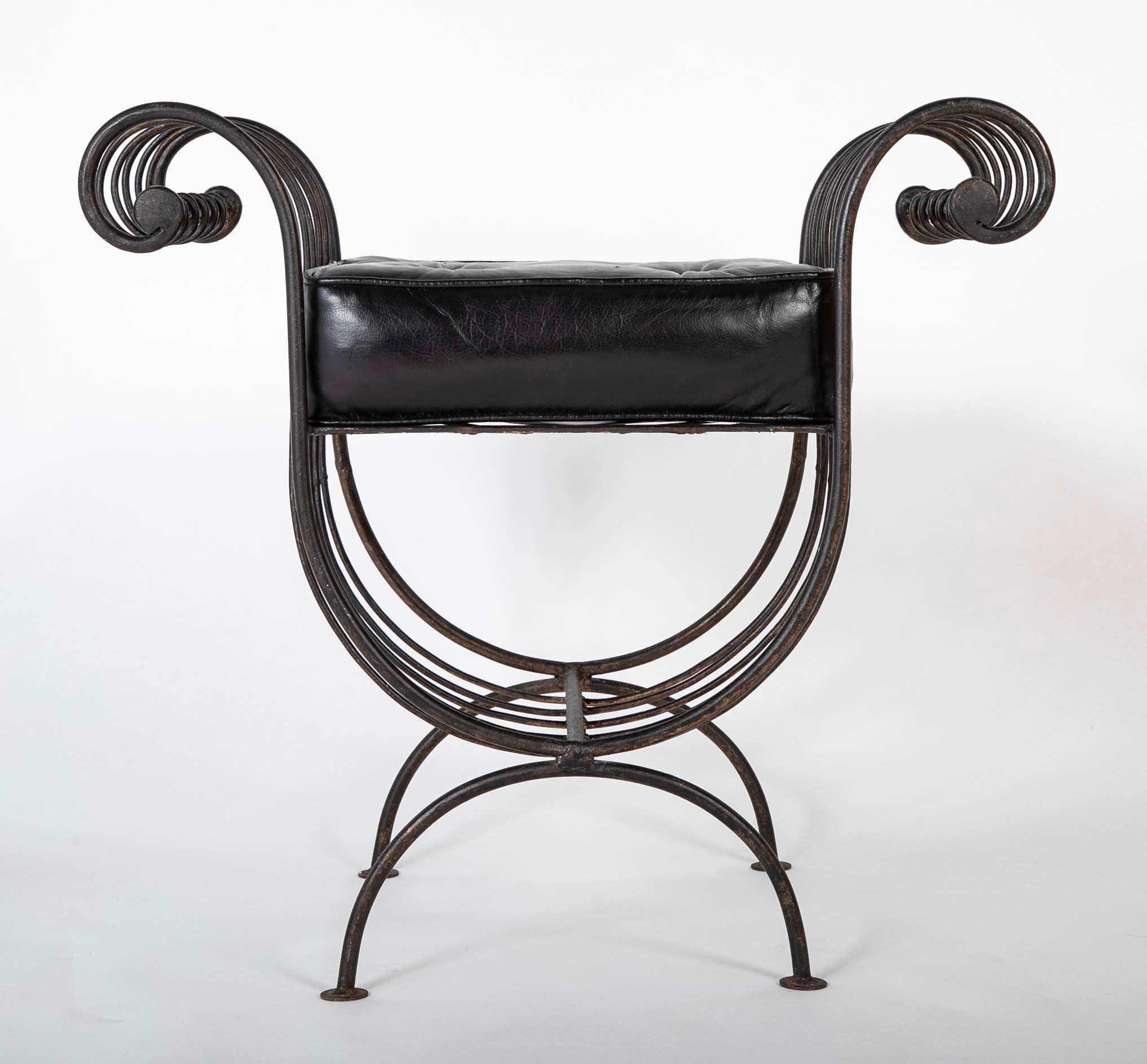 Mid-Century French Iron Bench in the Style of Rene Prou