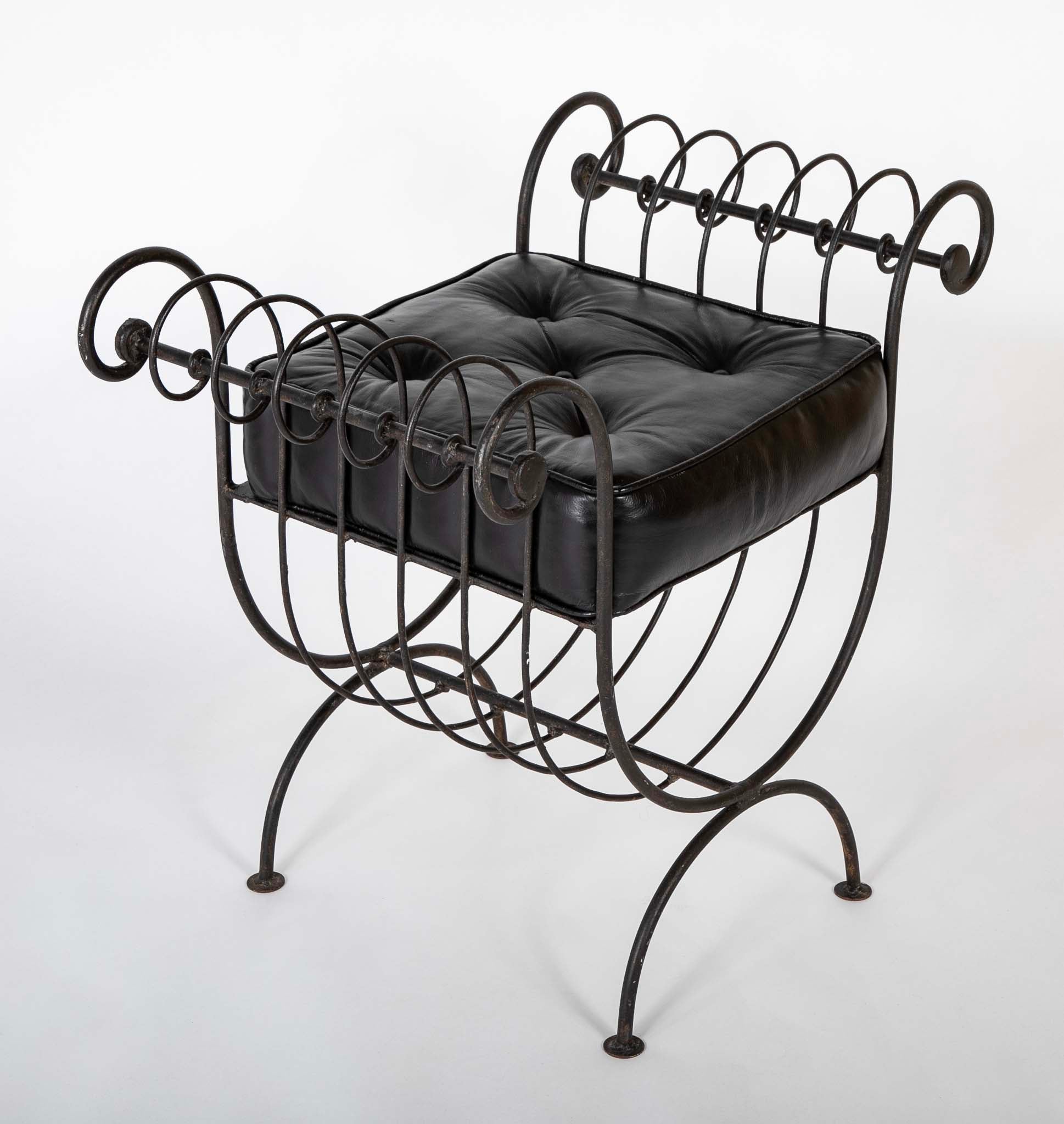 Mid-Century French Iron Bench in the Style of Rene Prou