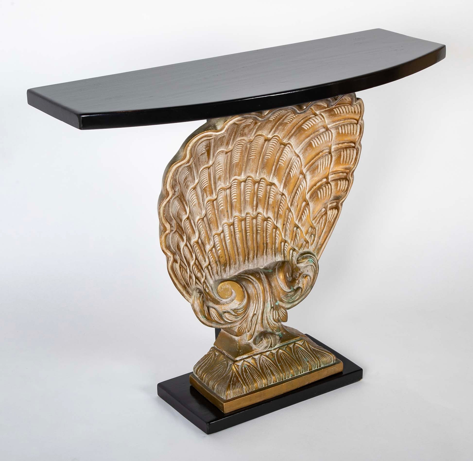 Architectural Scallop Base Console Table