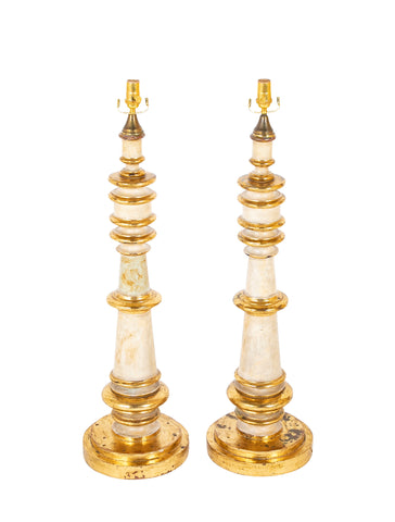 Pair of 19th Century Italian Neo-Classical Lamps