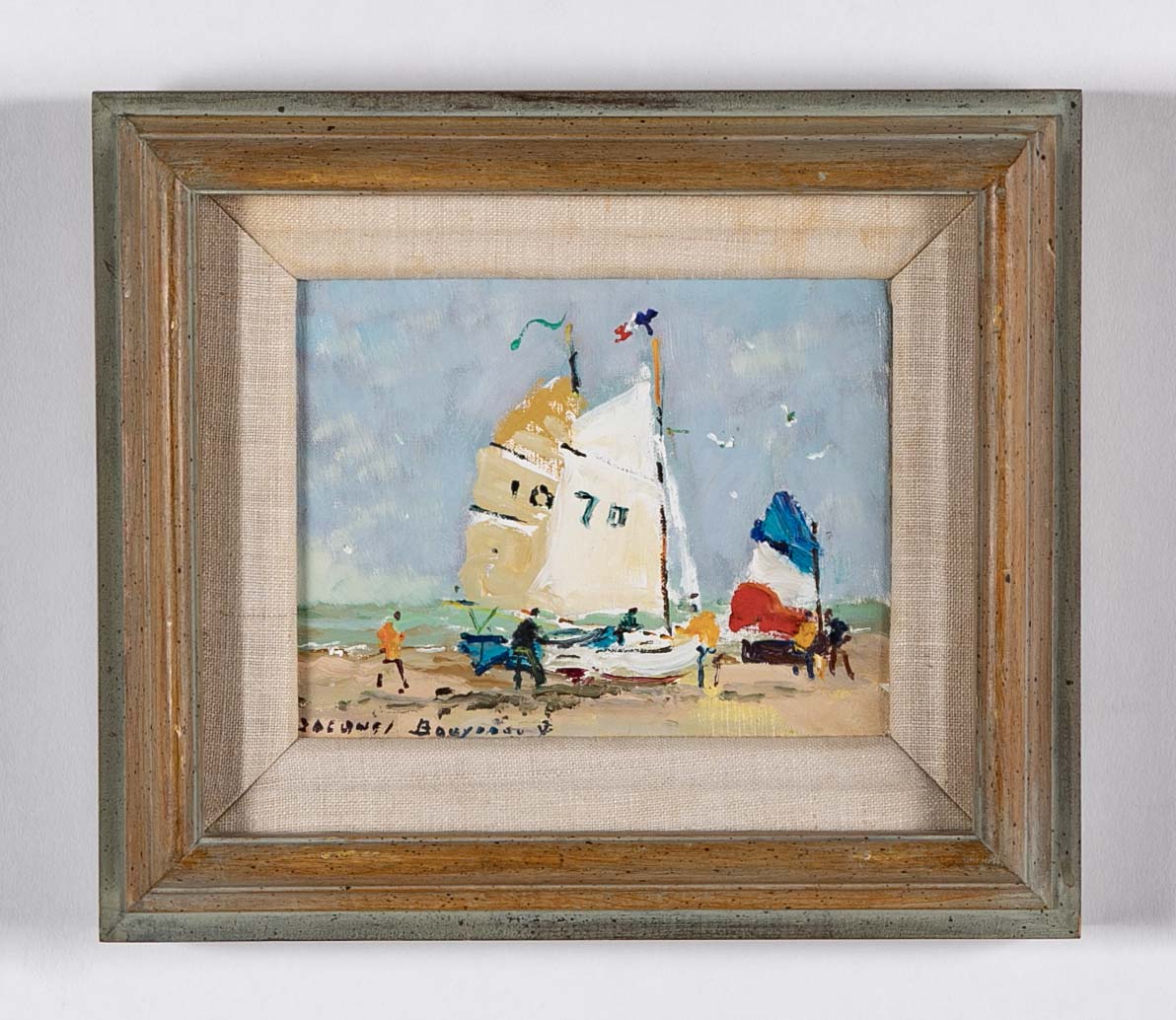 "Les Voiles" Oil on Canvas by French Artist Jacques Bouyssou