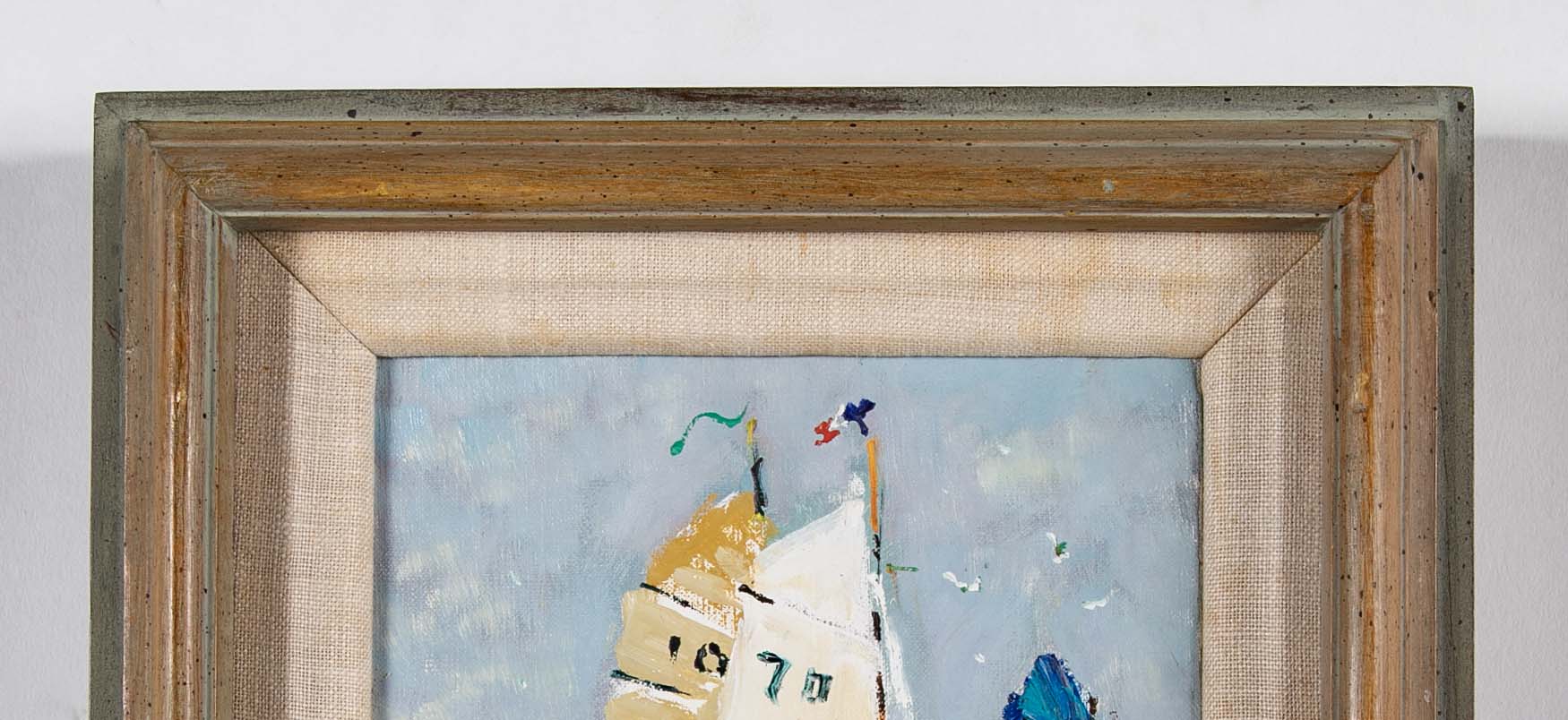 "Les Voiles" Oil on Canvas by French Artist Jacques Bouyssou