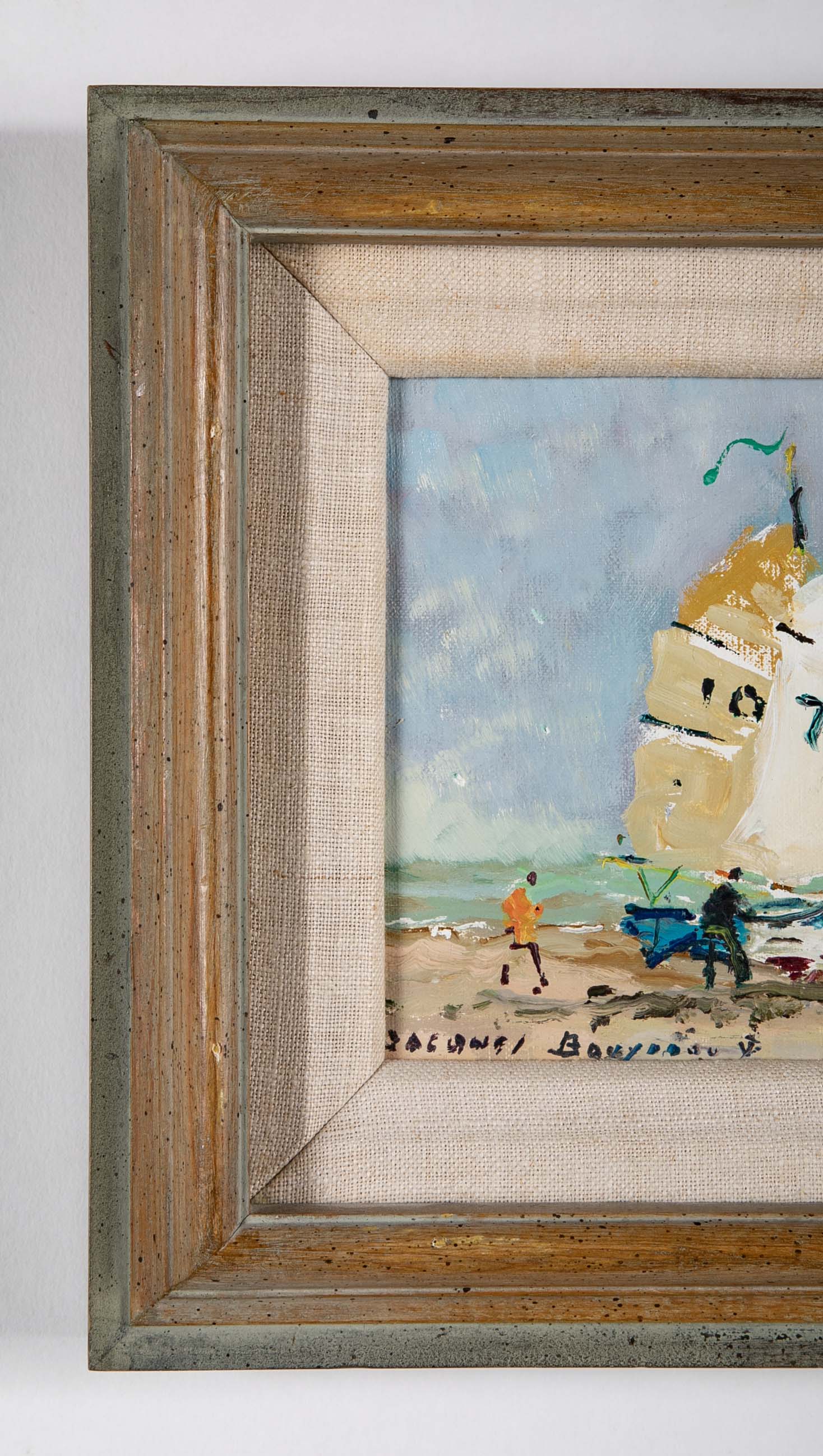 "Les Voiles" Oil on Canvas by French Artist Jacques Bouyssou
