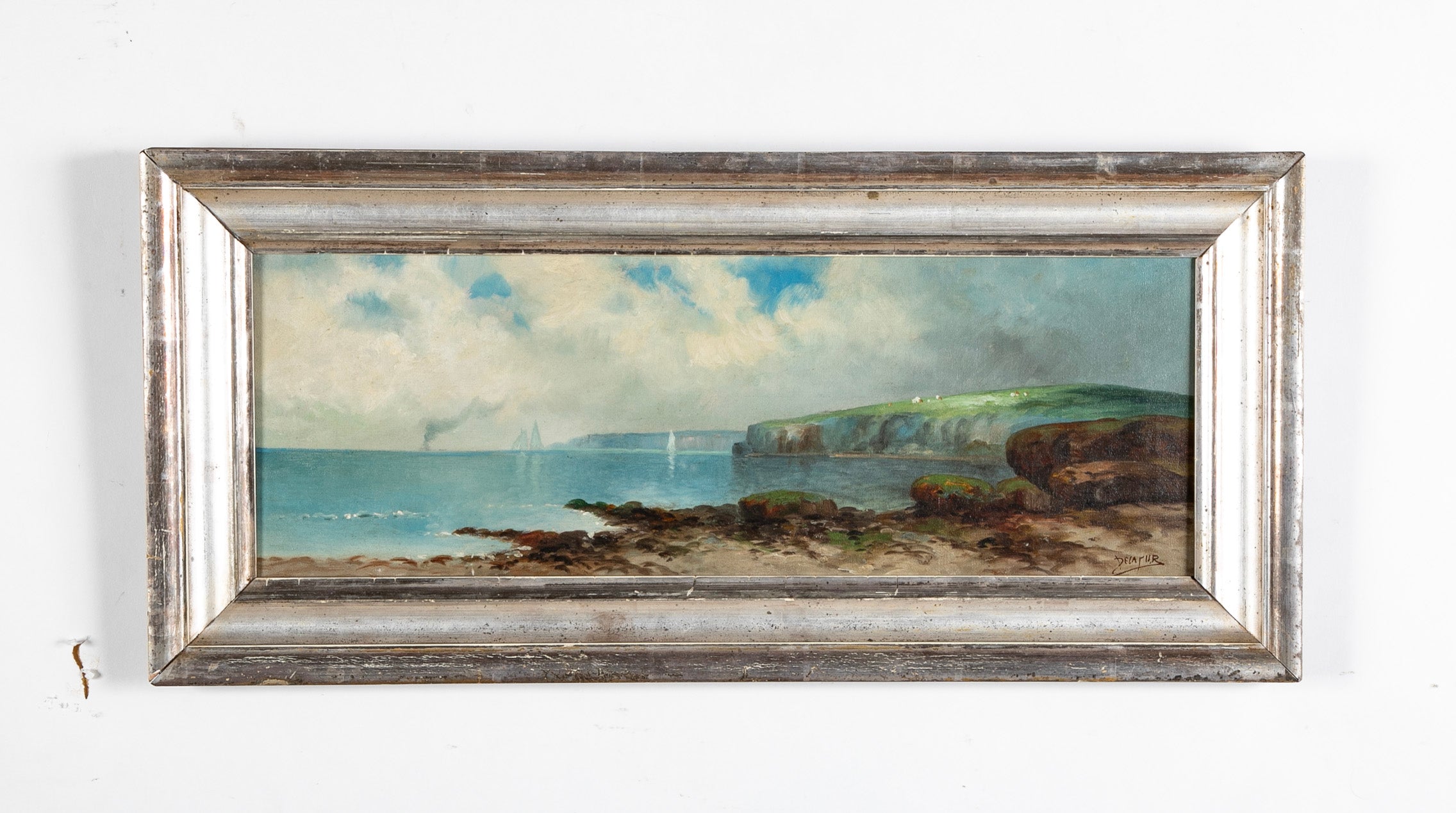 Late 19th Century oil on Canvas of a Luminist Coastal Scene