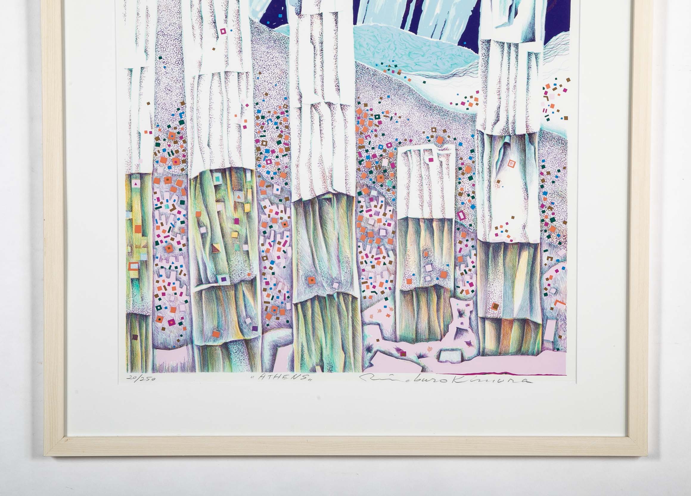 "Athens" Original Print by Japanese Artist Risaburo Kimura