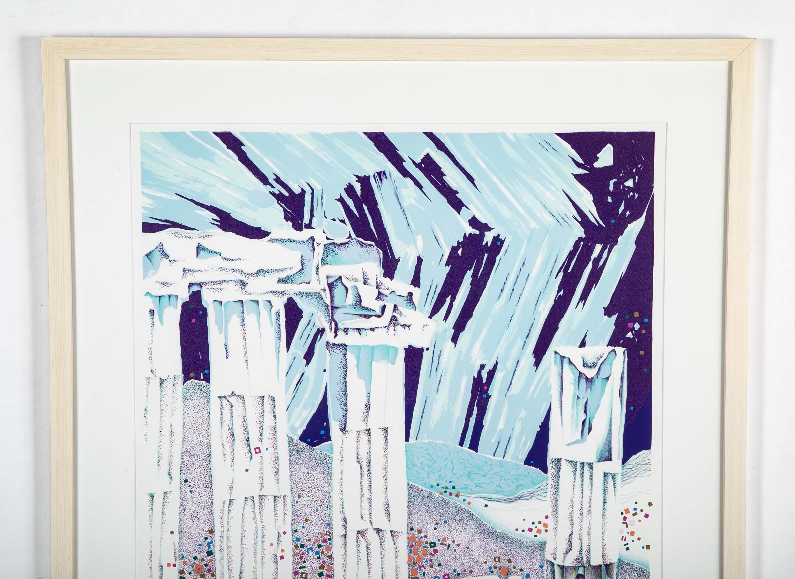 "Athens" Original Print by Japanese Artist Risaburo Kimura