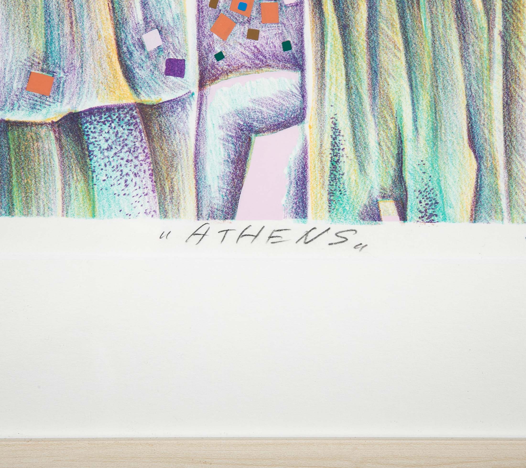 "Athens" Original Print by Japanese Artist Risaburo Kimura