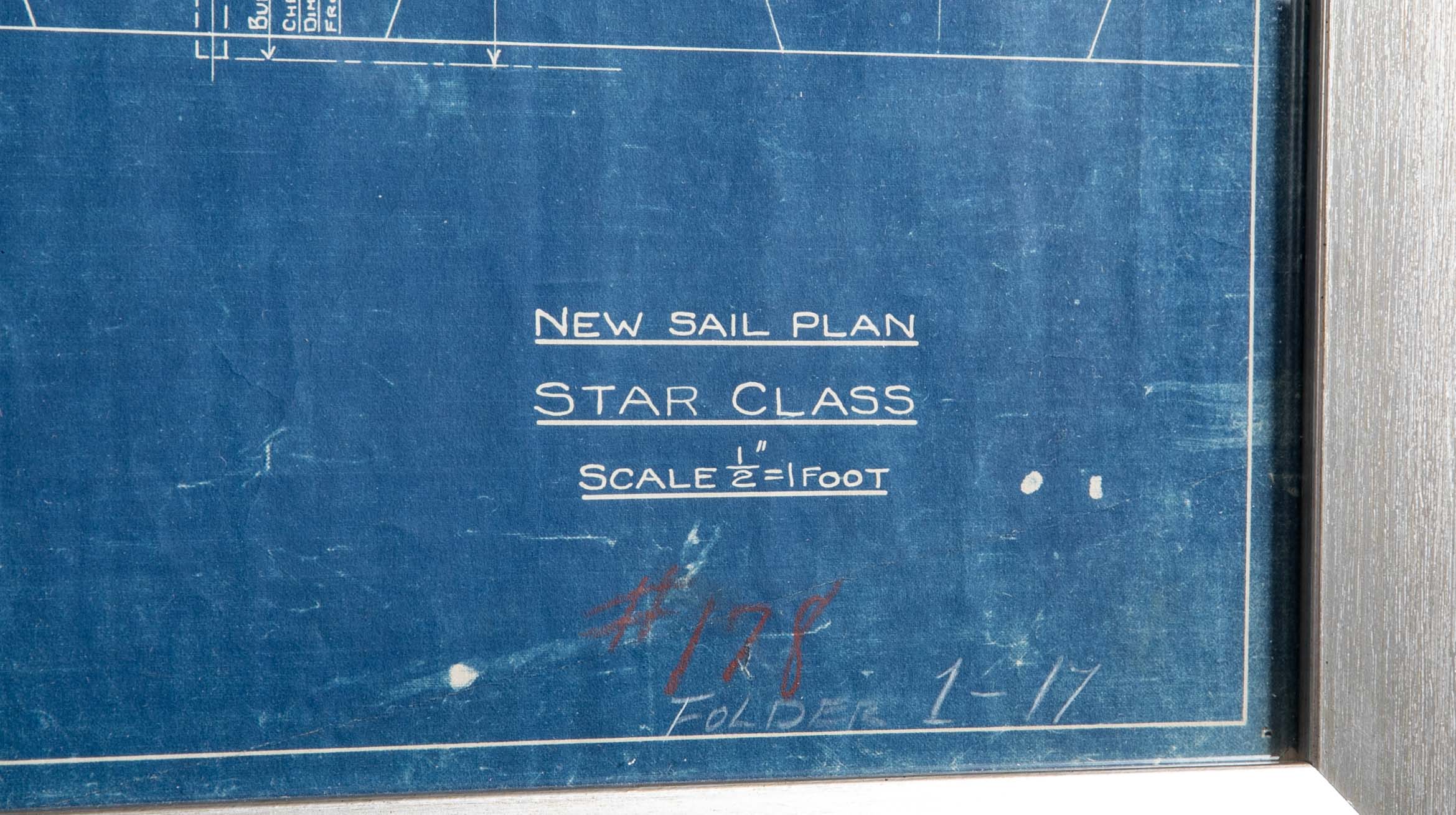 1929 Original Blueprint for International Star Class Racing One Design Sail Boat