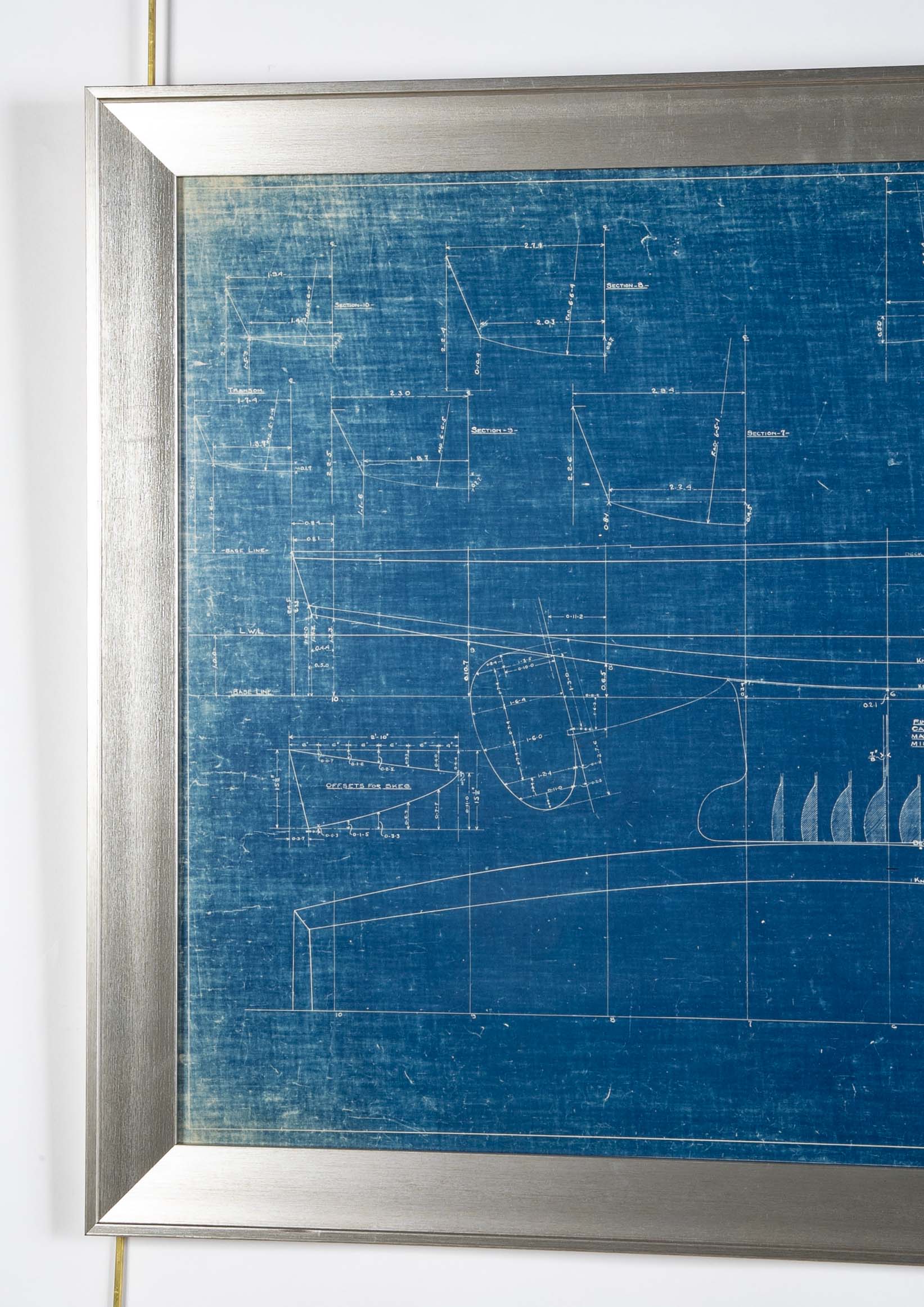 1929 Original Blueprint for International Star Class Racing One Design Sail Boat