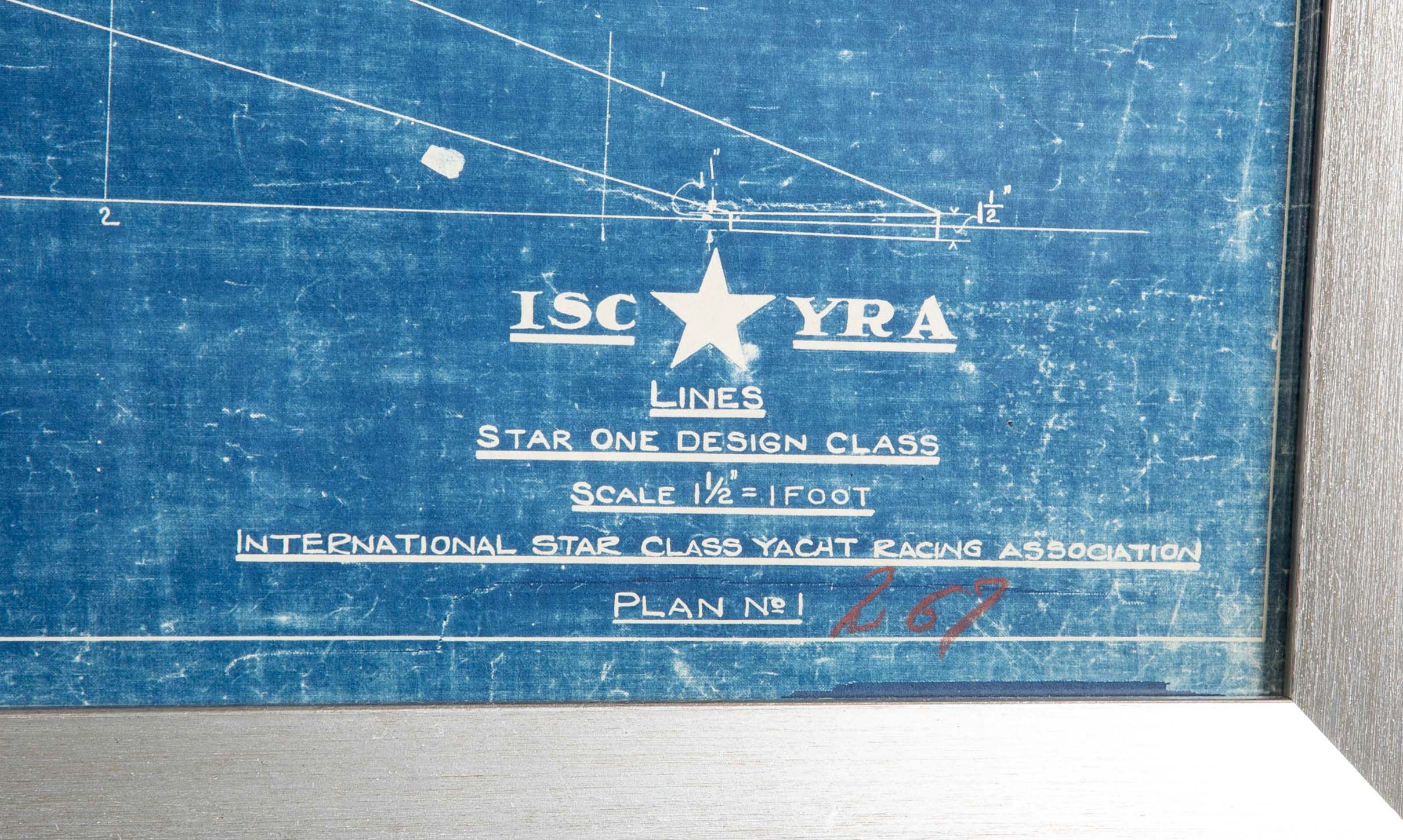 1929 Original Blueprint for International Star Class Racing One Design Sail Boat