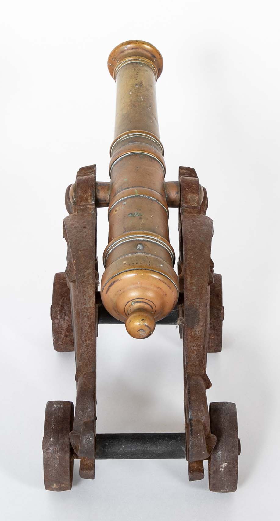 An 18th Century Bronze Cannon Barrel on 19th Century Dragon Shaped Base