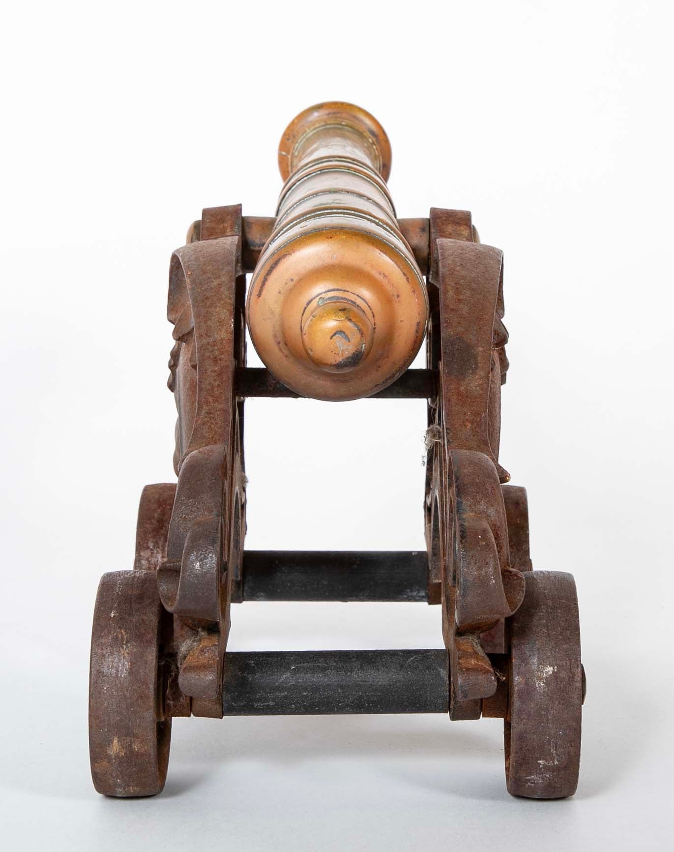 An 18th Century Bronze Cannon Barrel on 19th Century Dragon Shaped Base
