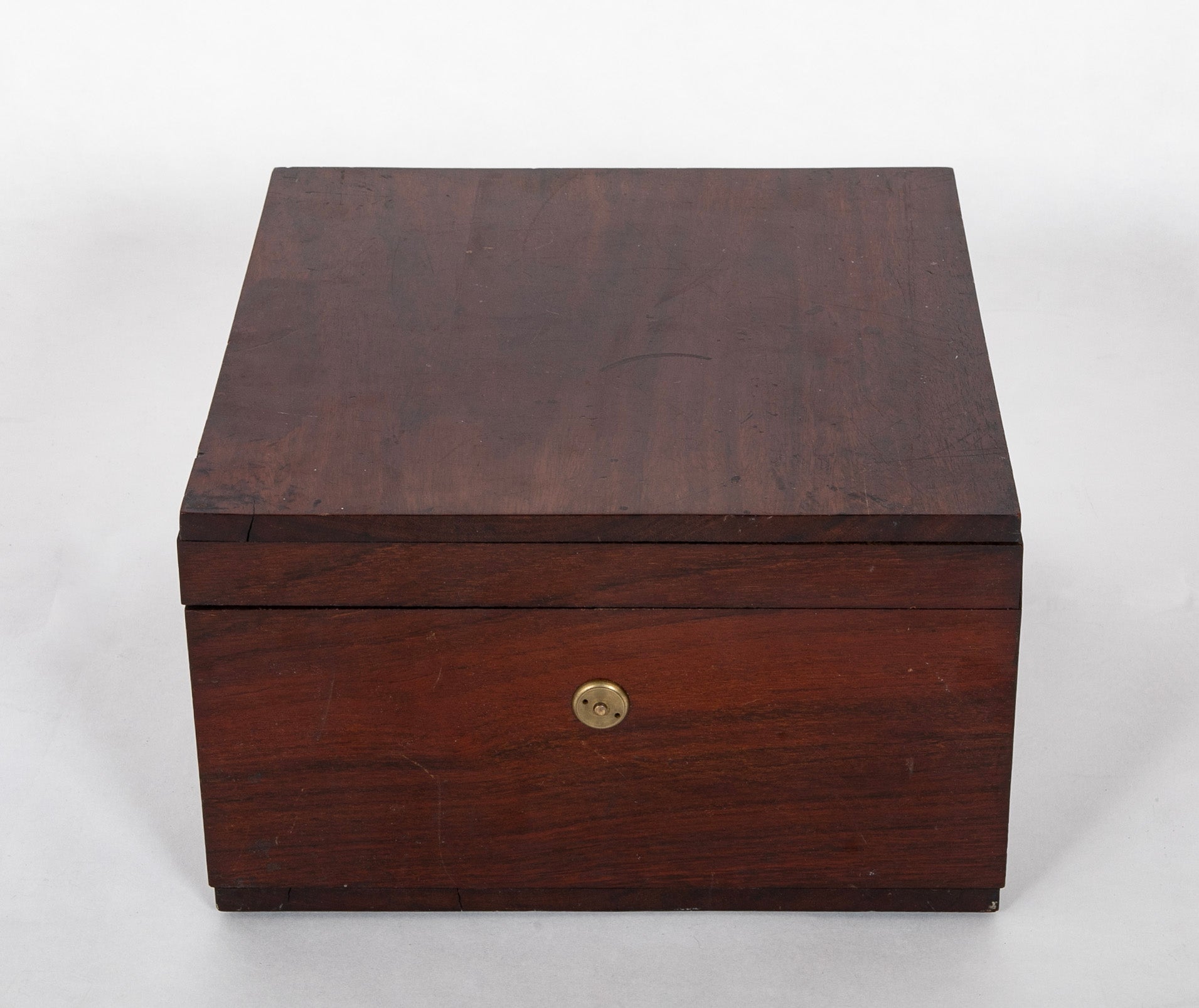 19th Century Boxed Ship's Compass Marked "J. & A. Molteni Paris"