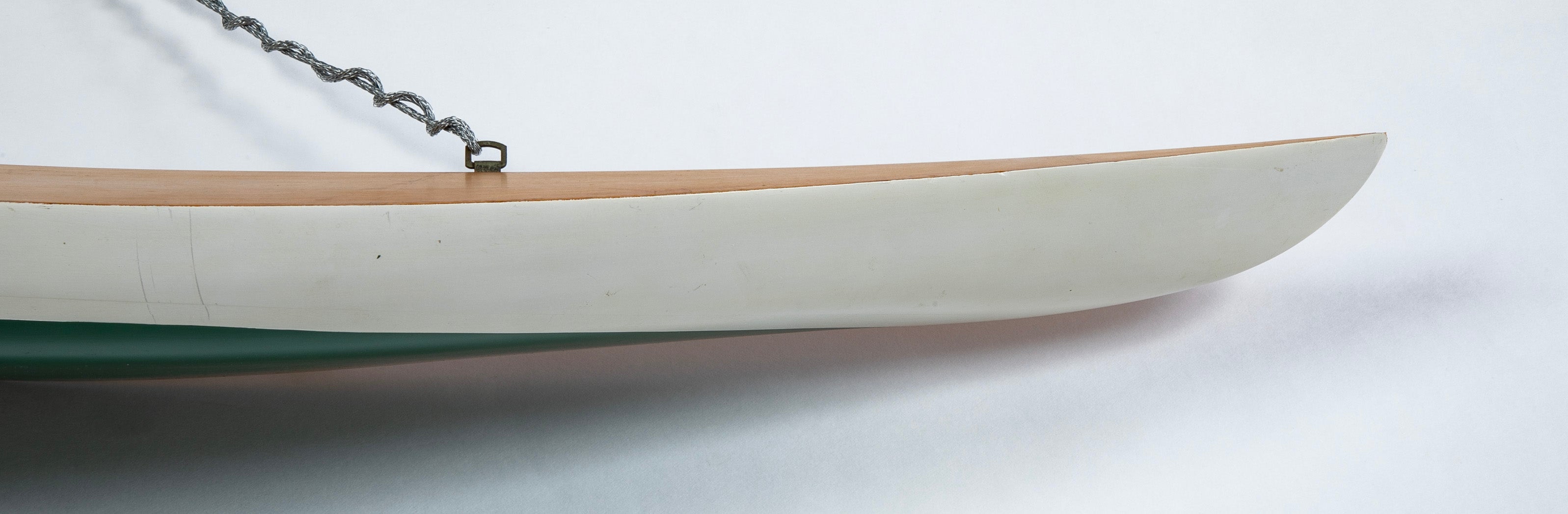 Half Hull Carved by Malcolm M. Crosby of an 1892 Yacht