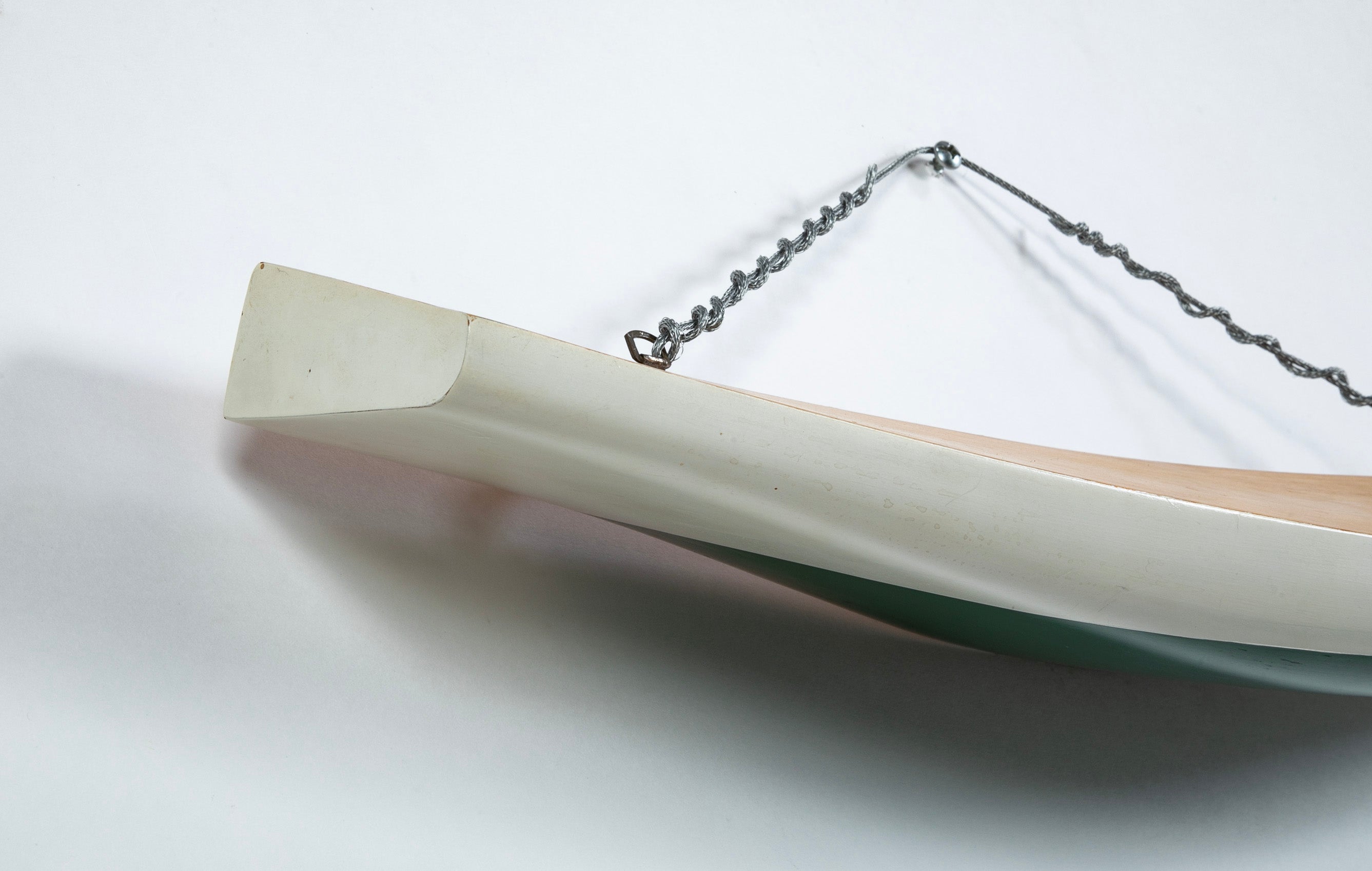 Half Hull Carved by Malcolm M. Crosby of an 1892 Yacht