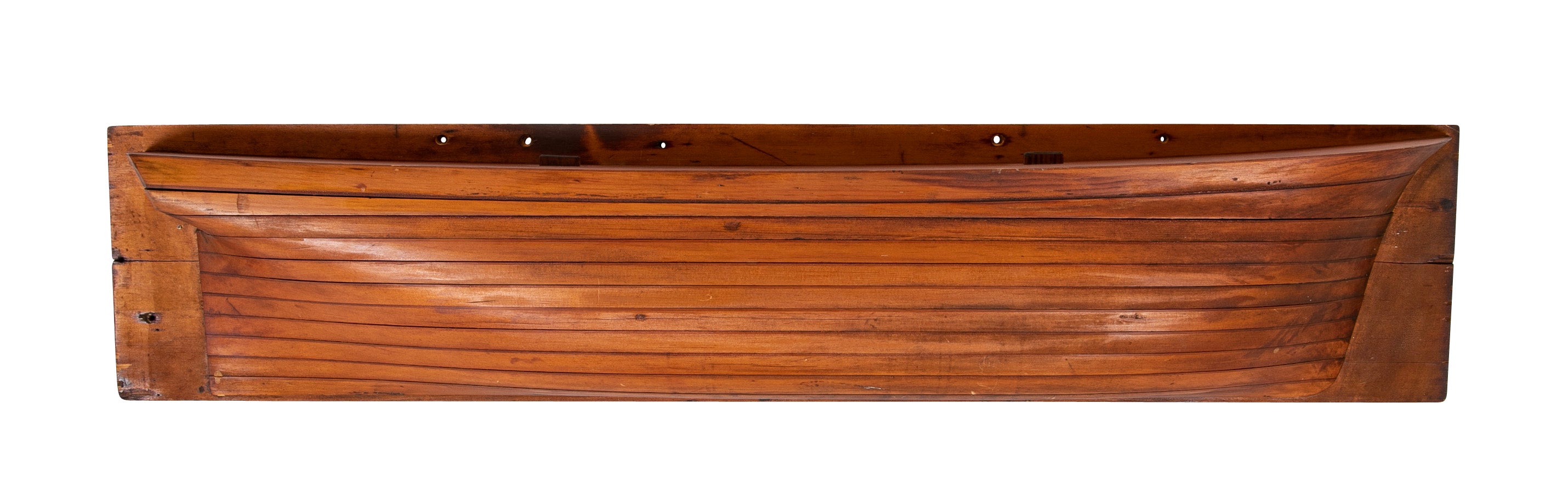 Shipyard Builder's Half Hull Model in Spruce From Waldoboro, Maine