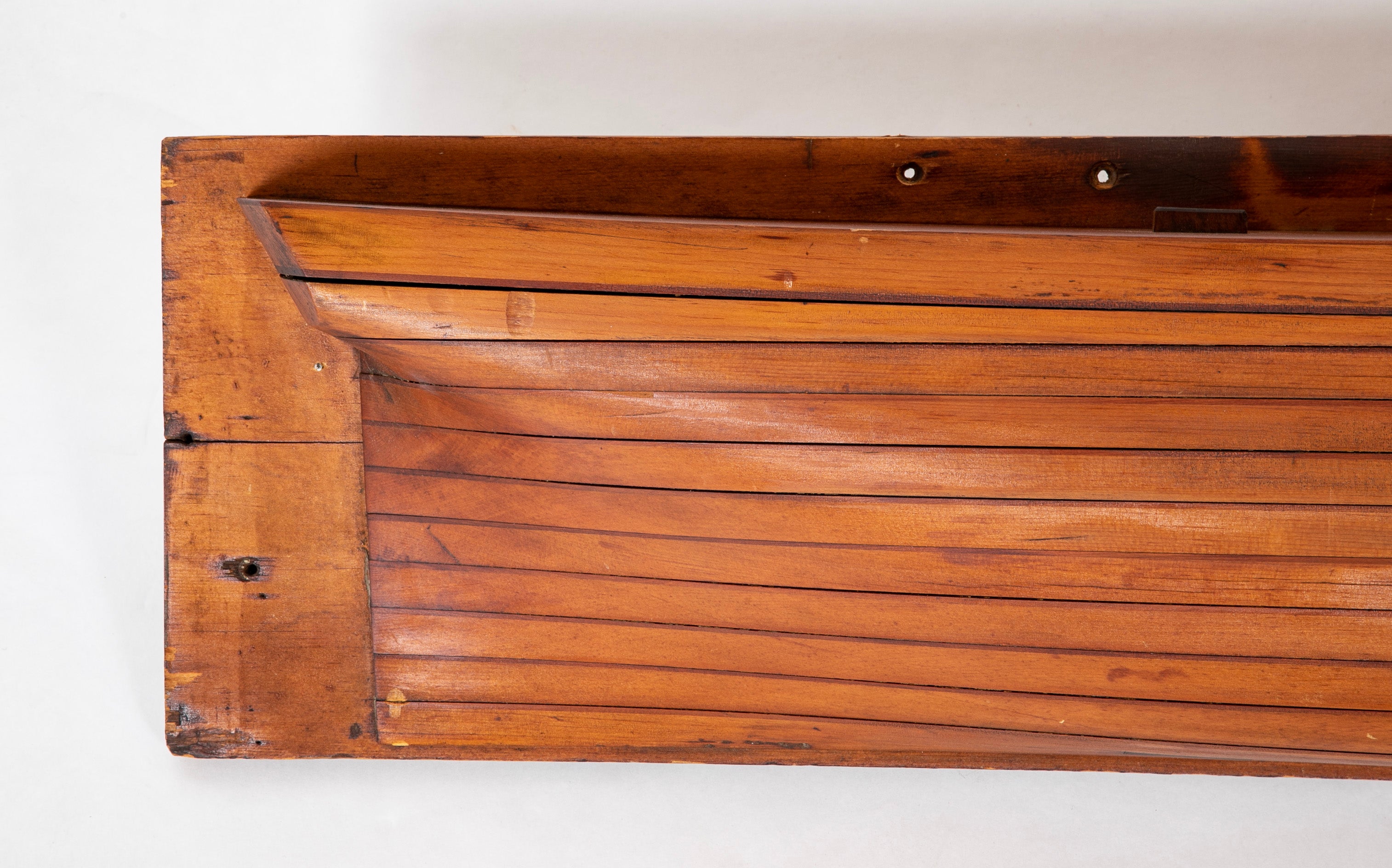 Shipyard Builder's Half Hull Model in Spruce From Waldoboro, Maine