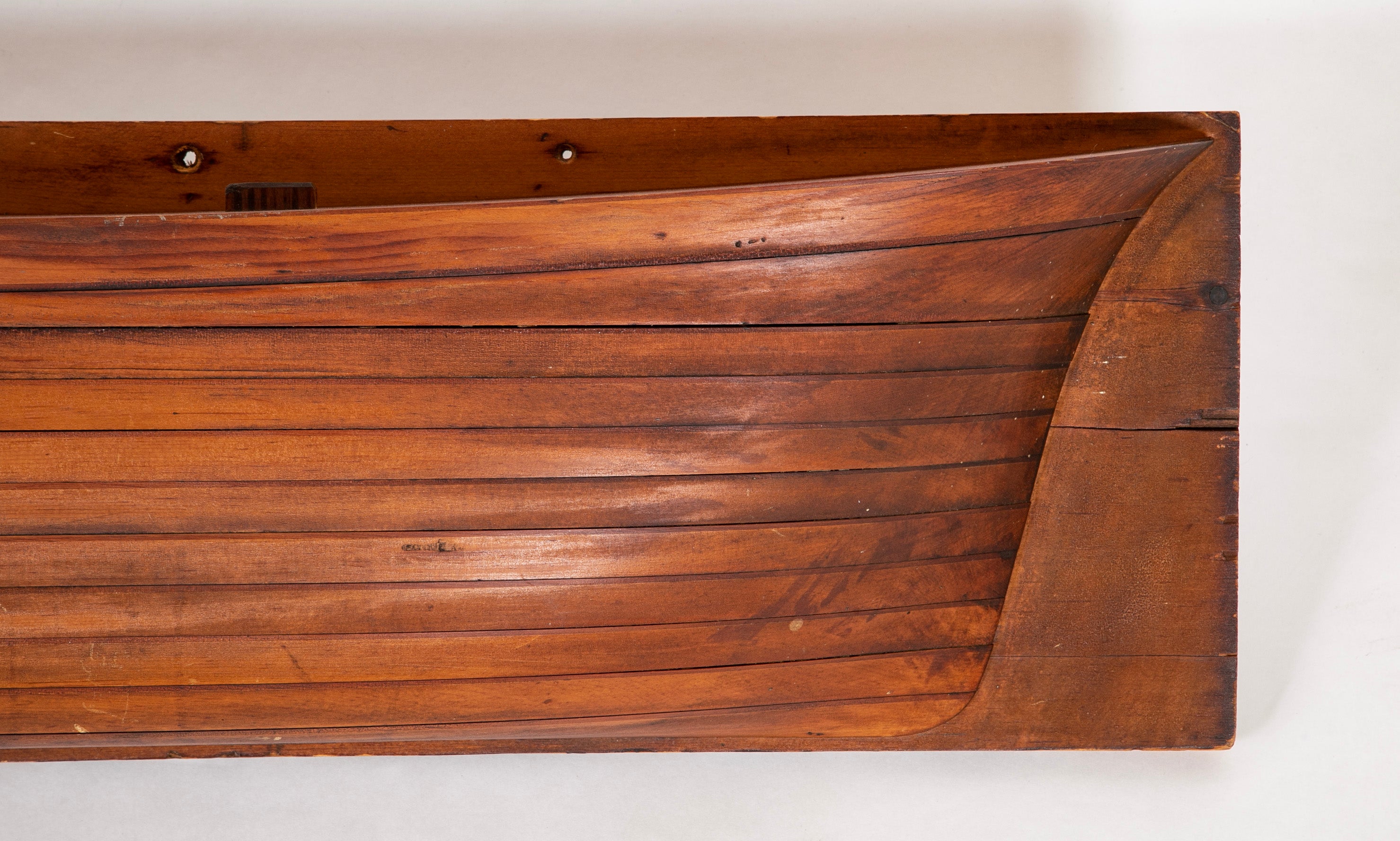 Shipyard Builder's Half Hull Model in Spruce From Waldoboro, Maine