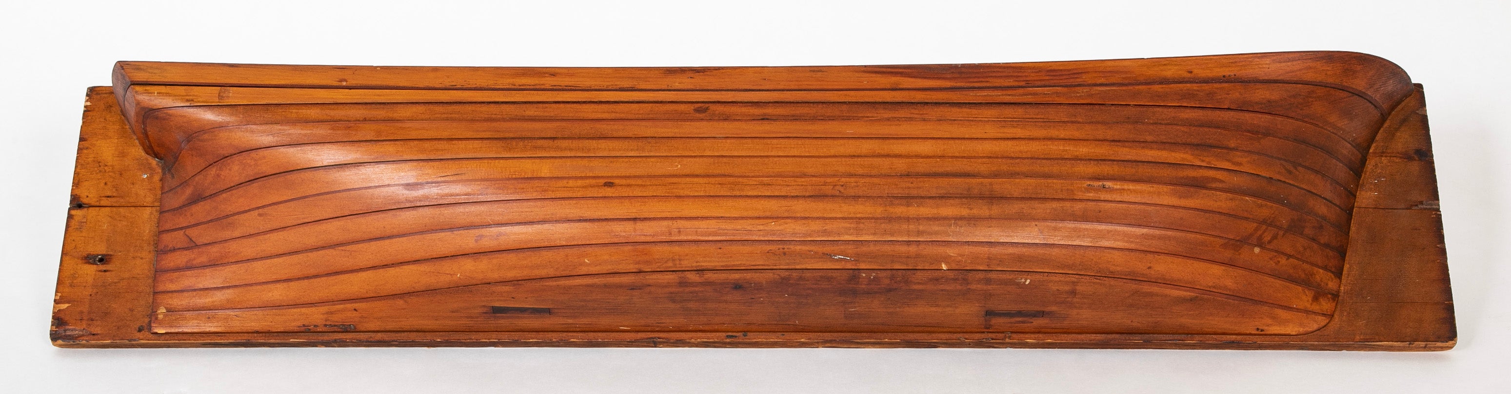 Shipyard Builder's Half Hull Model in Spruce From Waldoboro, Maine