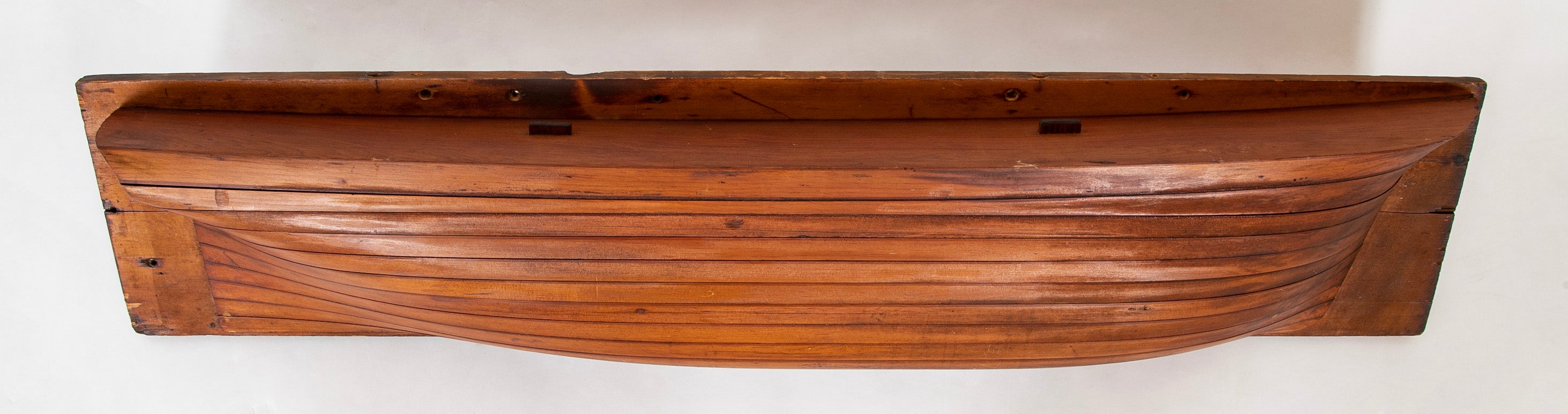 Shipyard Builder's Half Hull Model in Spruce From Waldoboro, Maine