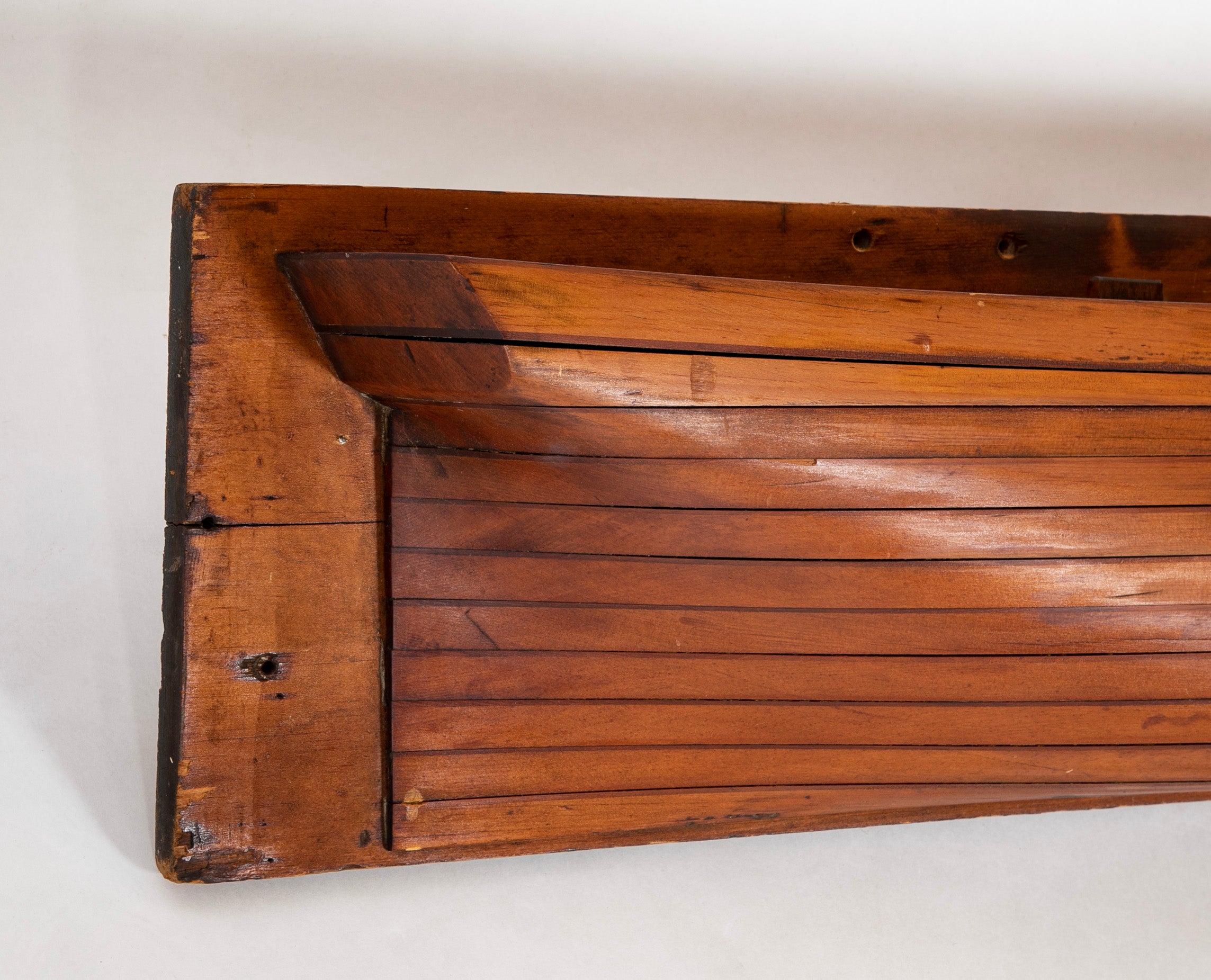 Shipyard Builder's Half Hull Model in Spruce From Waldoboro, Maine