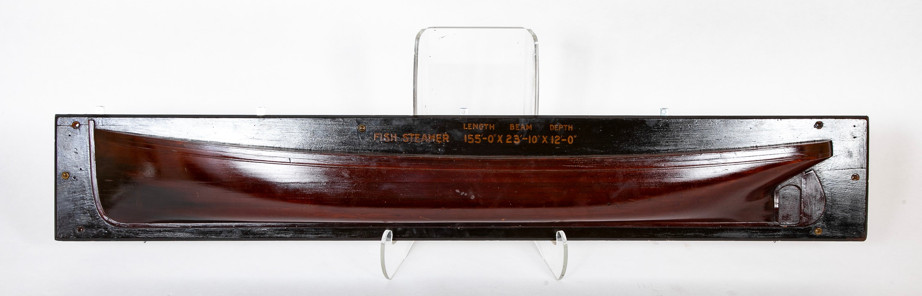 Late 19th Century Half Hull Model of a Fish Steamer